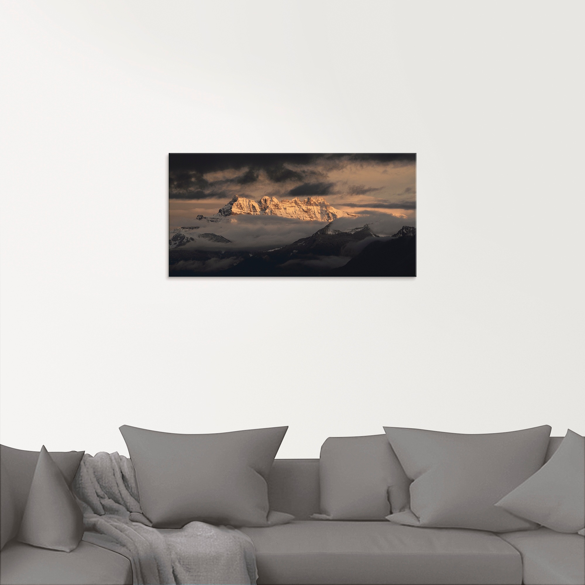 Artland Glasbild "Dents du Midi, Schweizer Berge", Berge, (1 St.), in versc günstig online kaufen