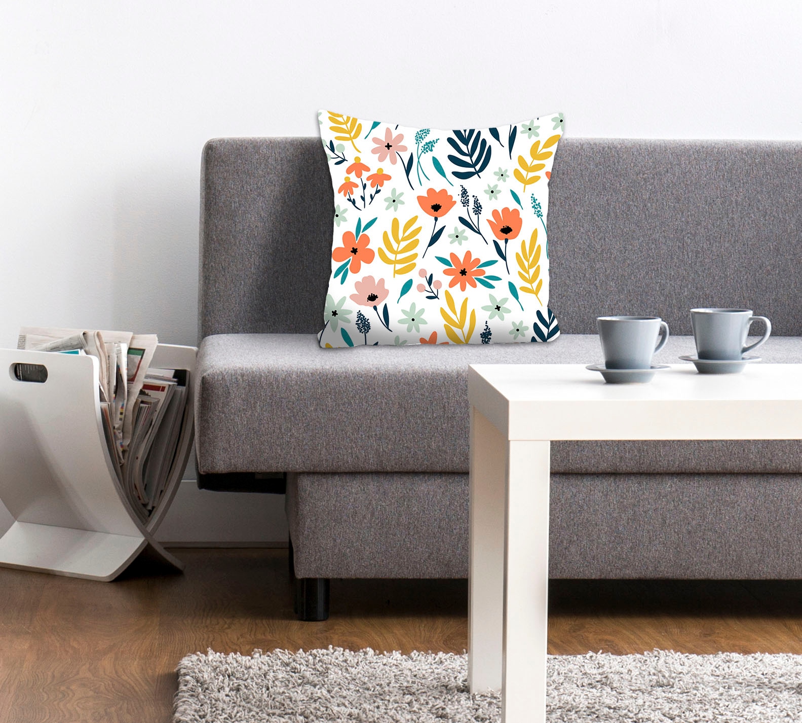 queence Dekokissen »Jasmine«, Kissenhülle,Bunte Blumen,Fröhlich,Sommer,Lebendig,Floral,Farbig