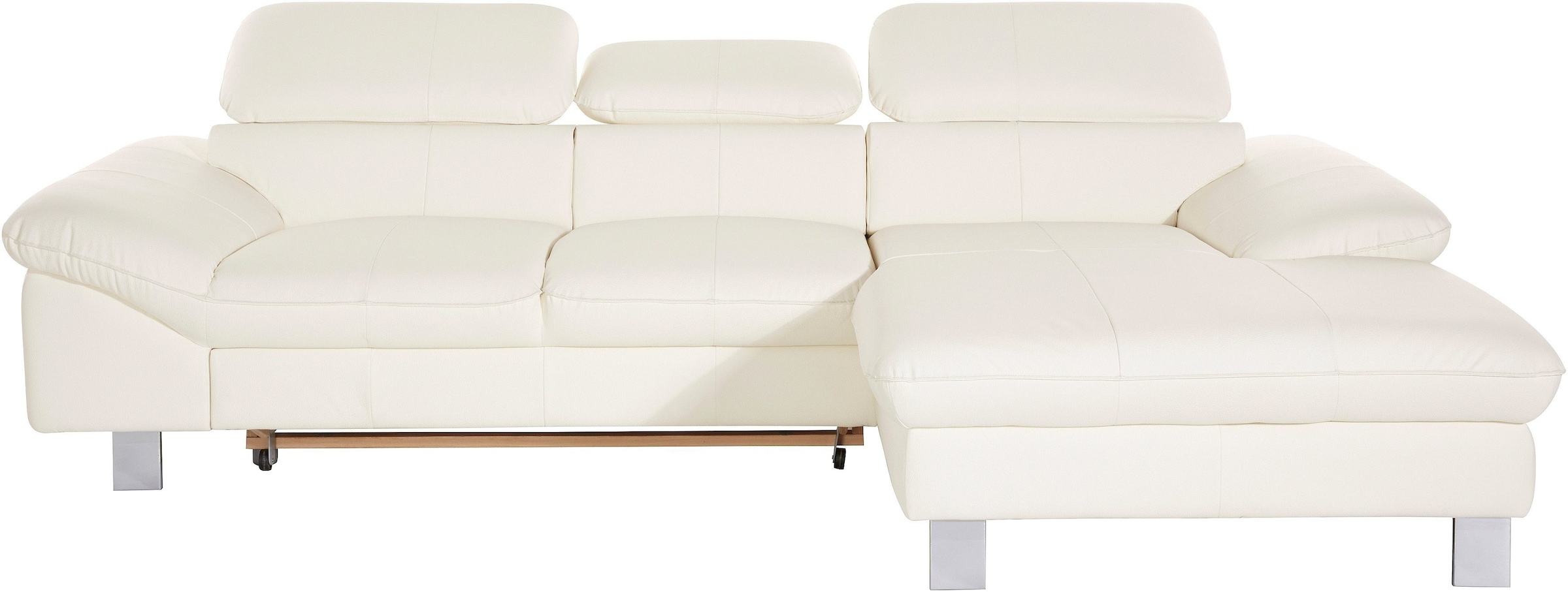 COTTA Polstergarnitur »Driver L-Form«, (Set), Set bestehend aus: Ecksofa mit Kopfteilverstellung & Hocker