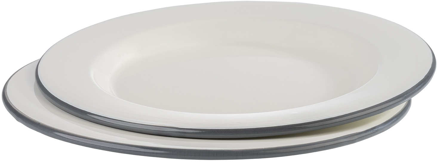 APS Speiseteller »Emaille-Teller flach«, (Set, 2 St.), Emaille, flach, Ø 26 günstig online kaufen