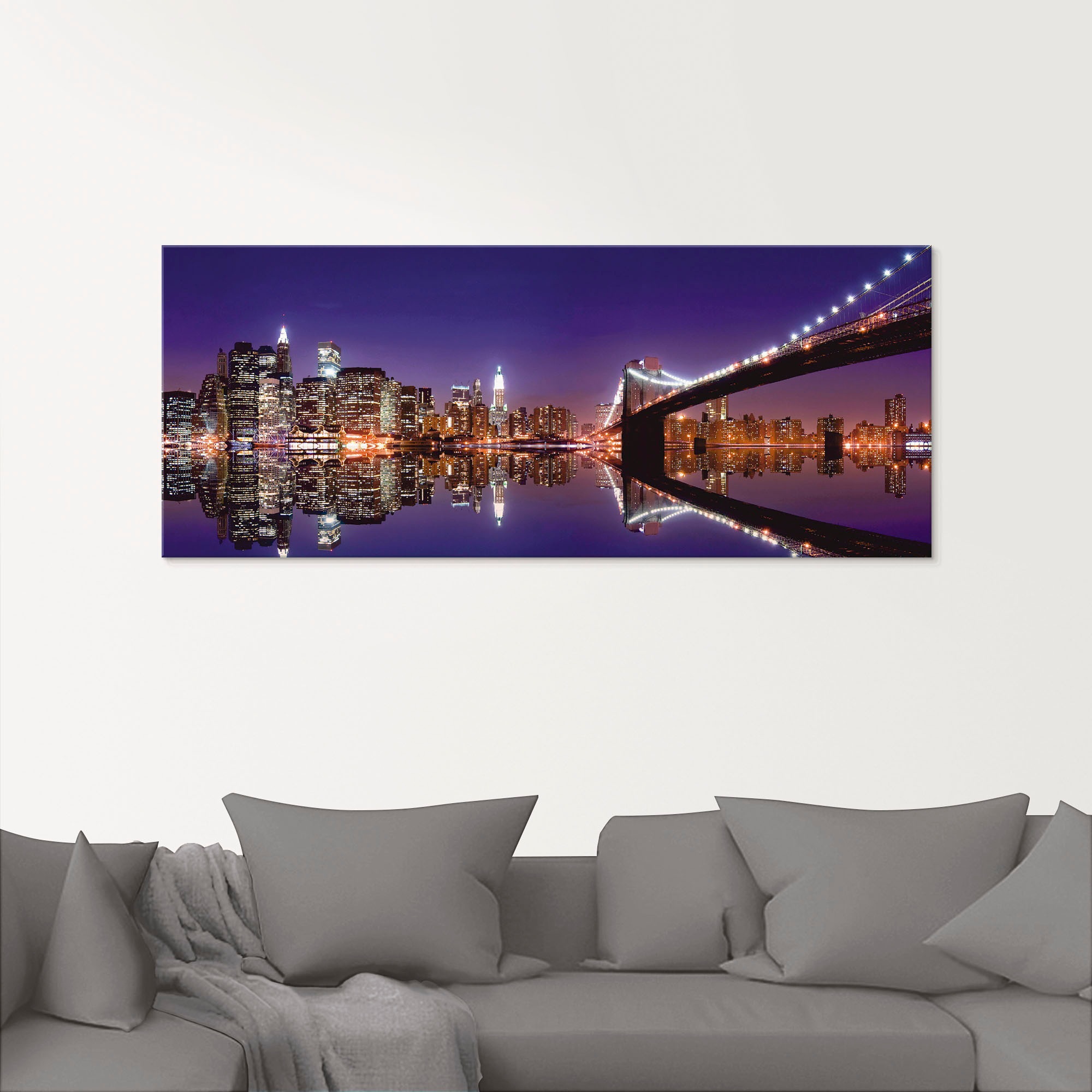 Artland Glasbild »New York Skyline«, Amerika, (1 St.), in verschiedenen Größen