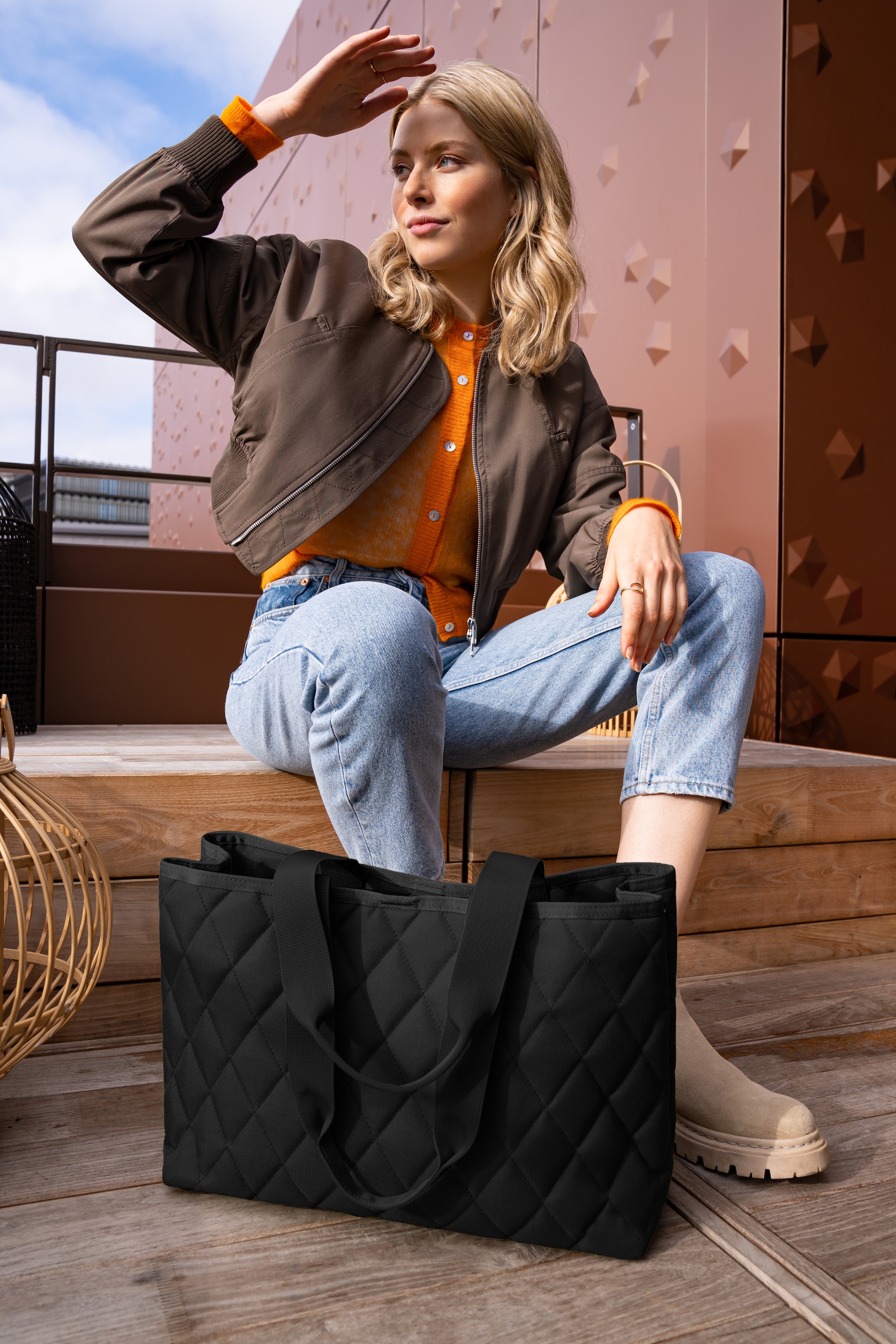 REISENTHEL® Einkaufsshopper »classic shopper L« 2 Hauptfächer, mittiges Reißverschlussfach, Reißverschlussfach innen