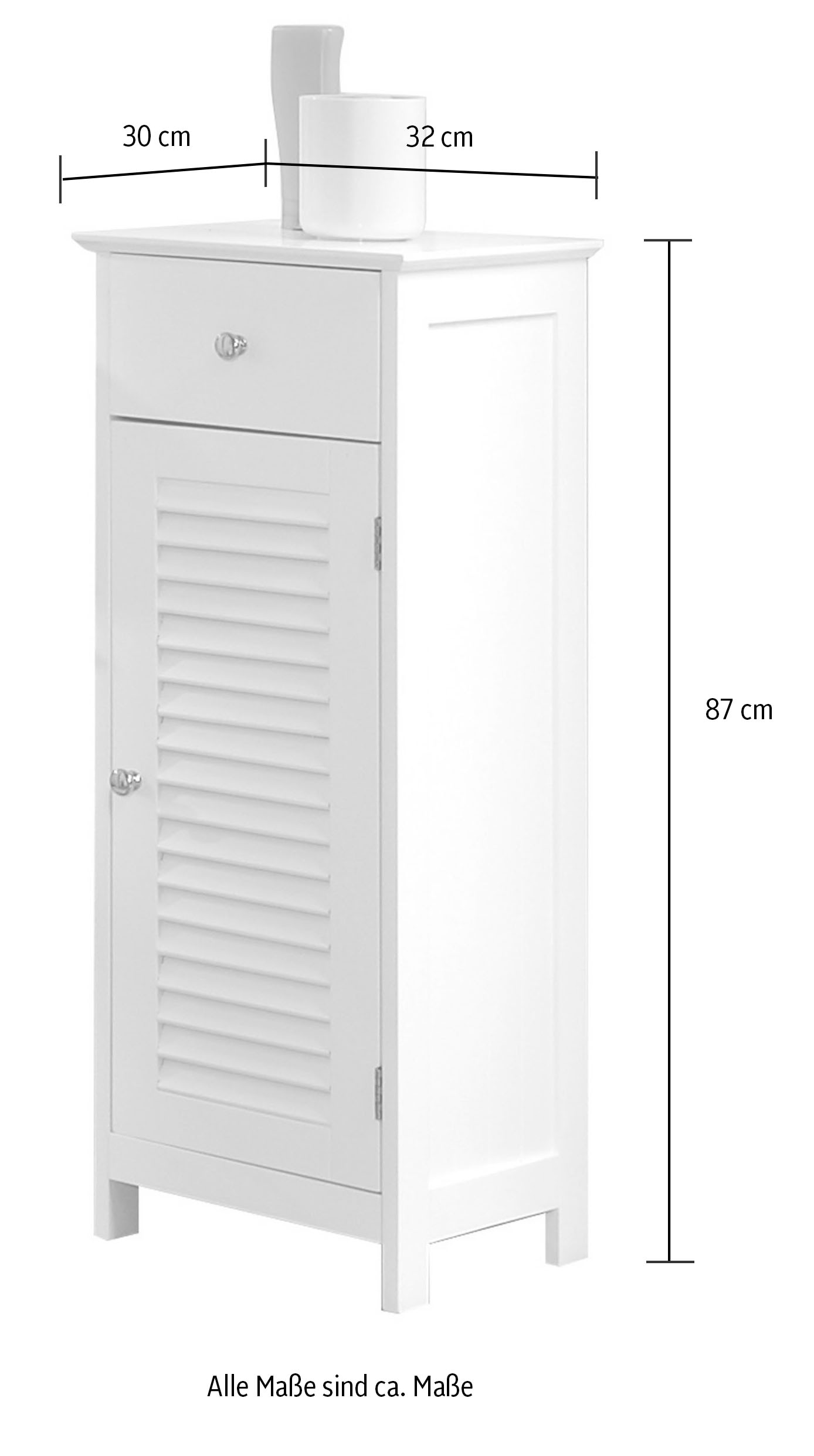 Saphir Badmöbel-Set »Quickset 928 4-teilig, Waschbeckenunterschrank mit Spiegel«, (4 St.), Unterschrank, Hängeschrank, 4 Türen, 1 Schublade, Nische, Weiß Glanz