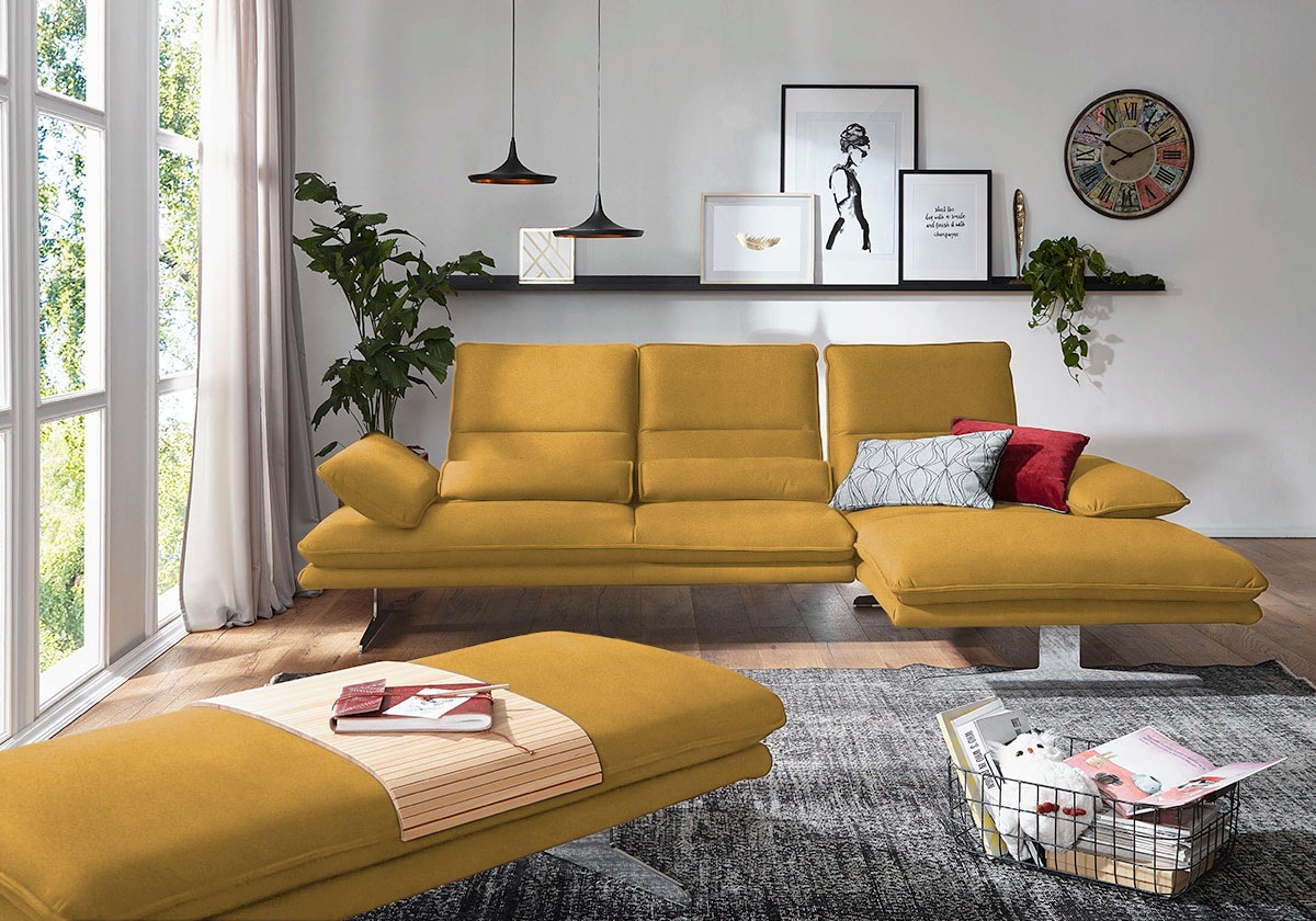 W.SCHILLIG Ecksofa »broadway, Designsofa mit tollem Sitzkomfort, L-Form«, S günstig online kaufen