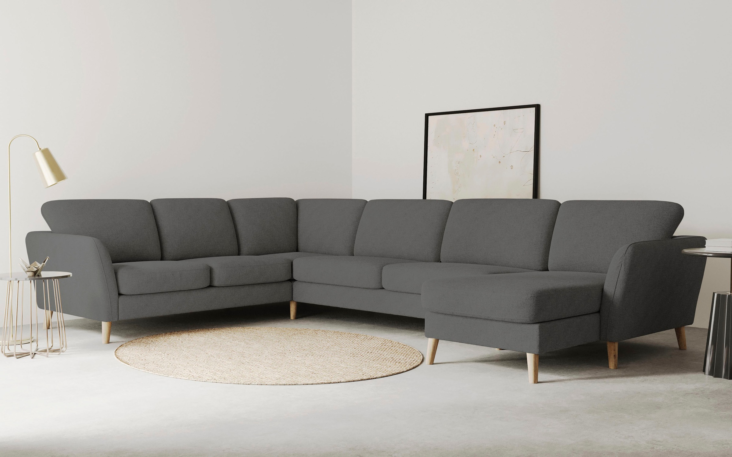 Home affaire "MARSEILLE XXL 349cm, U-Form, Ottomane rechts/links wählbar" M günstig online kaufen