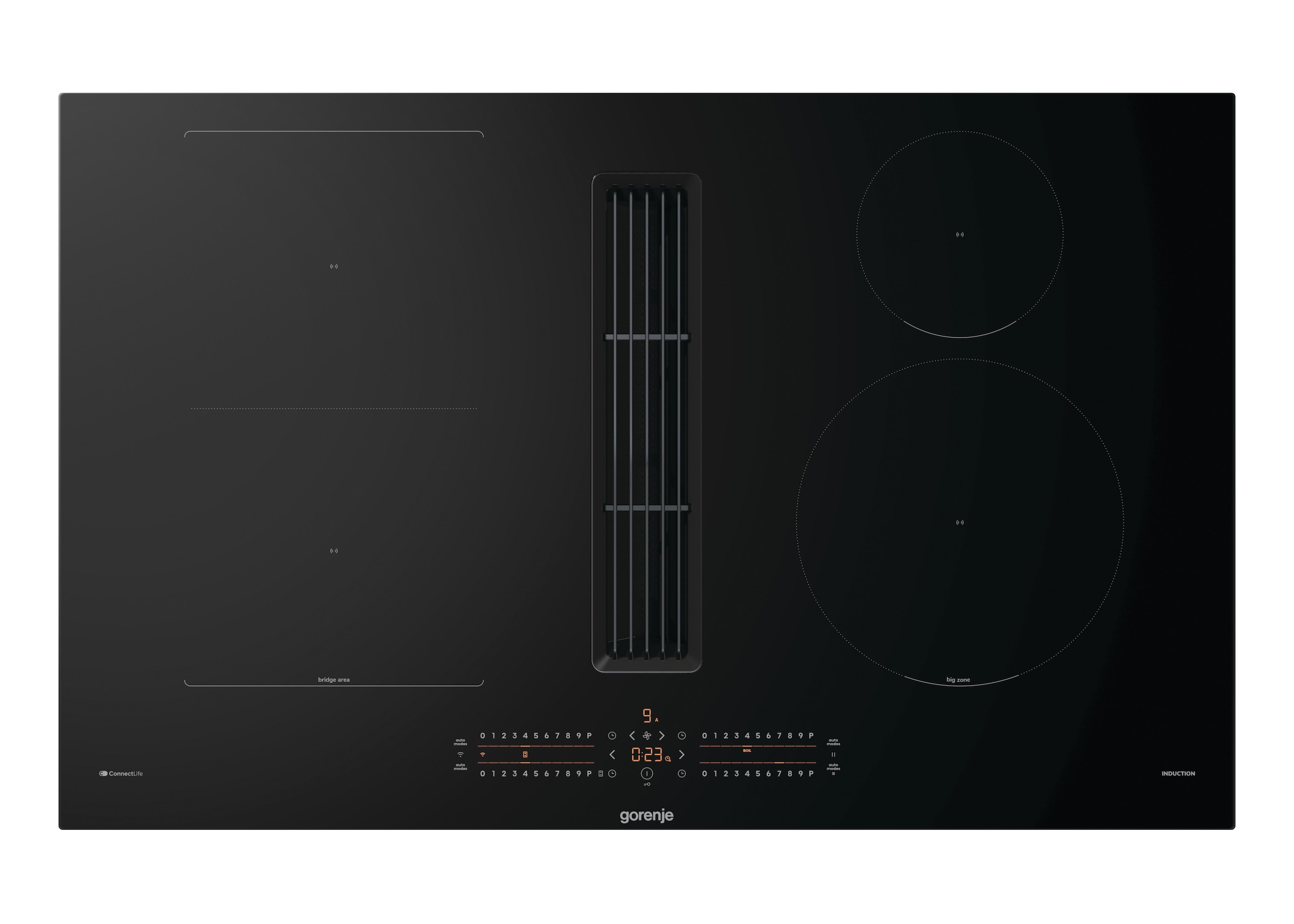 GORENJE Kochfeld mit Dunstabzug »GEH8432BSCWF« 80cm Induktionskochfeld mit Dunstabzug schwarz Kochfeld mit Dunstabzug