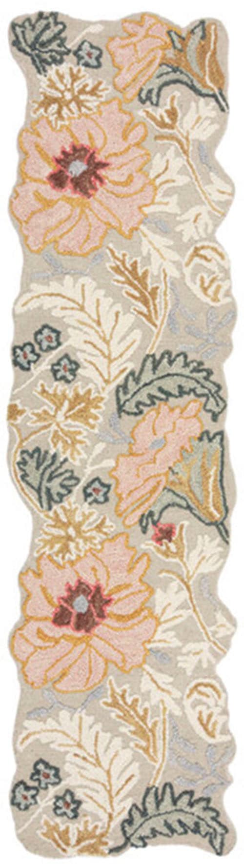 FLAIR RUGS Wollteppich »Daphne Floral, 100% Wolle« rechteckig 10 mm Höhe organischen Blumenmotive, Wohnzimmer, Schlafzimmer, Esszimmer,