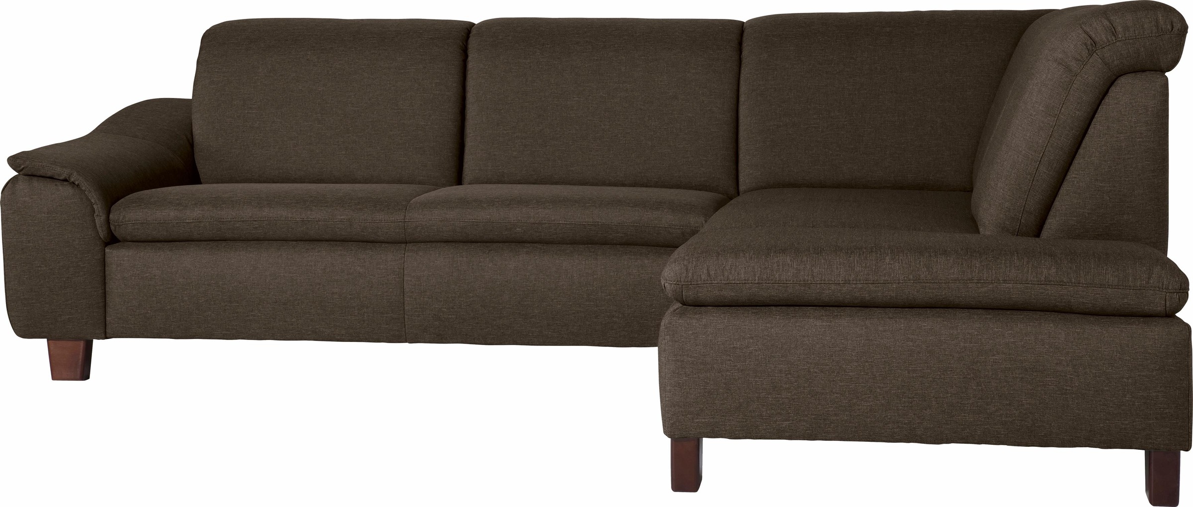 Max Winzer® Ecksofa »Alessio, aktuelle Mattenoptik, geschwungene Formensprache, bequem«, mit abgerundeter Rückenlehne, Ottomane wahlweise links oder rechts