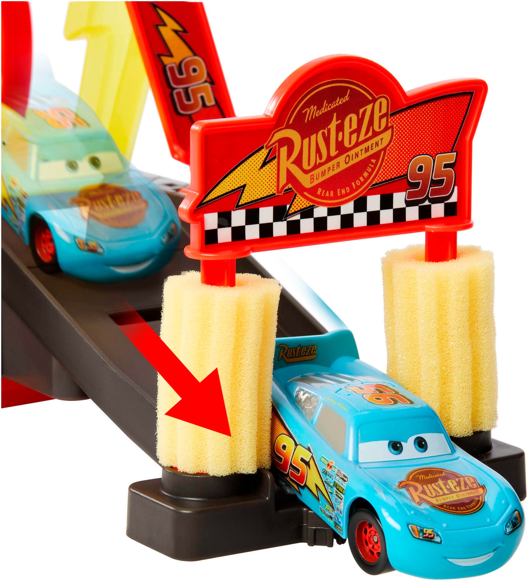 Mattel® Spiel-Gebäude »Disney Pixar Cars Color Changers Lightning McQueen Autowaschanlage«, mit Farbwechsel des Fahrzeugs