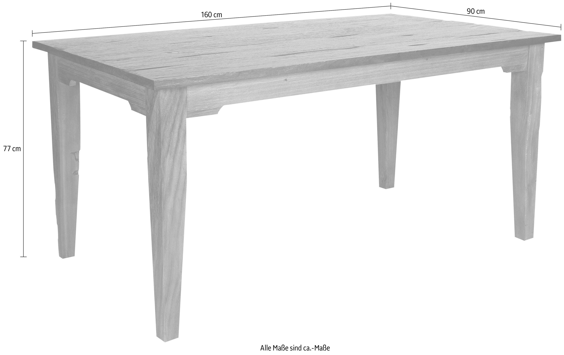 SIT Esstisch »Seadrift«, recyceltes Teak-Altholz, Shabby Chic, Vintage