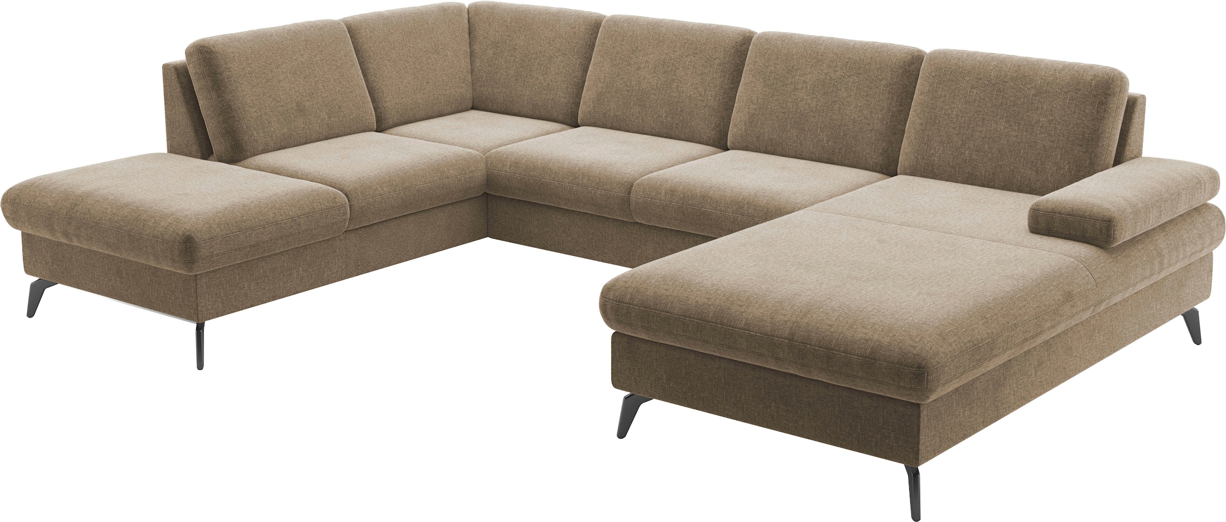 sit&more Wohnlandschaft »Morris Jubi U-Form«, inkl. Armteilfunktion und 1 Zierkissen, wahlweise mit Bettfunktion