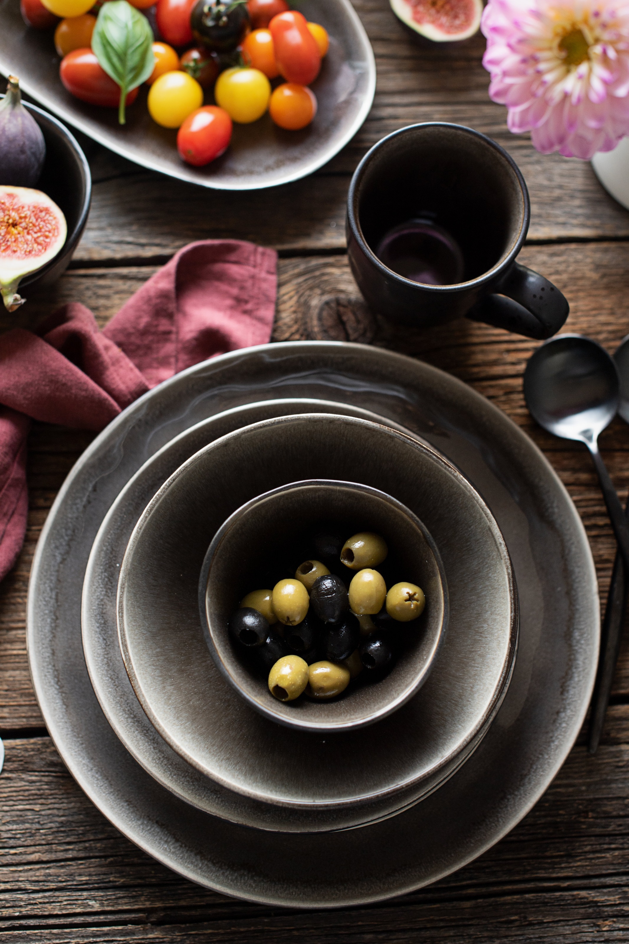 MÄSER Servierplatte »Niara Organic, Servierplatten-Set, Steinzeug«