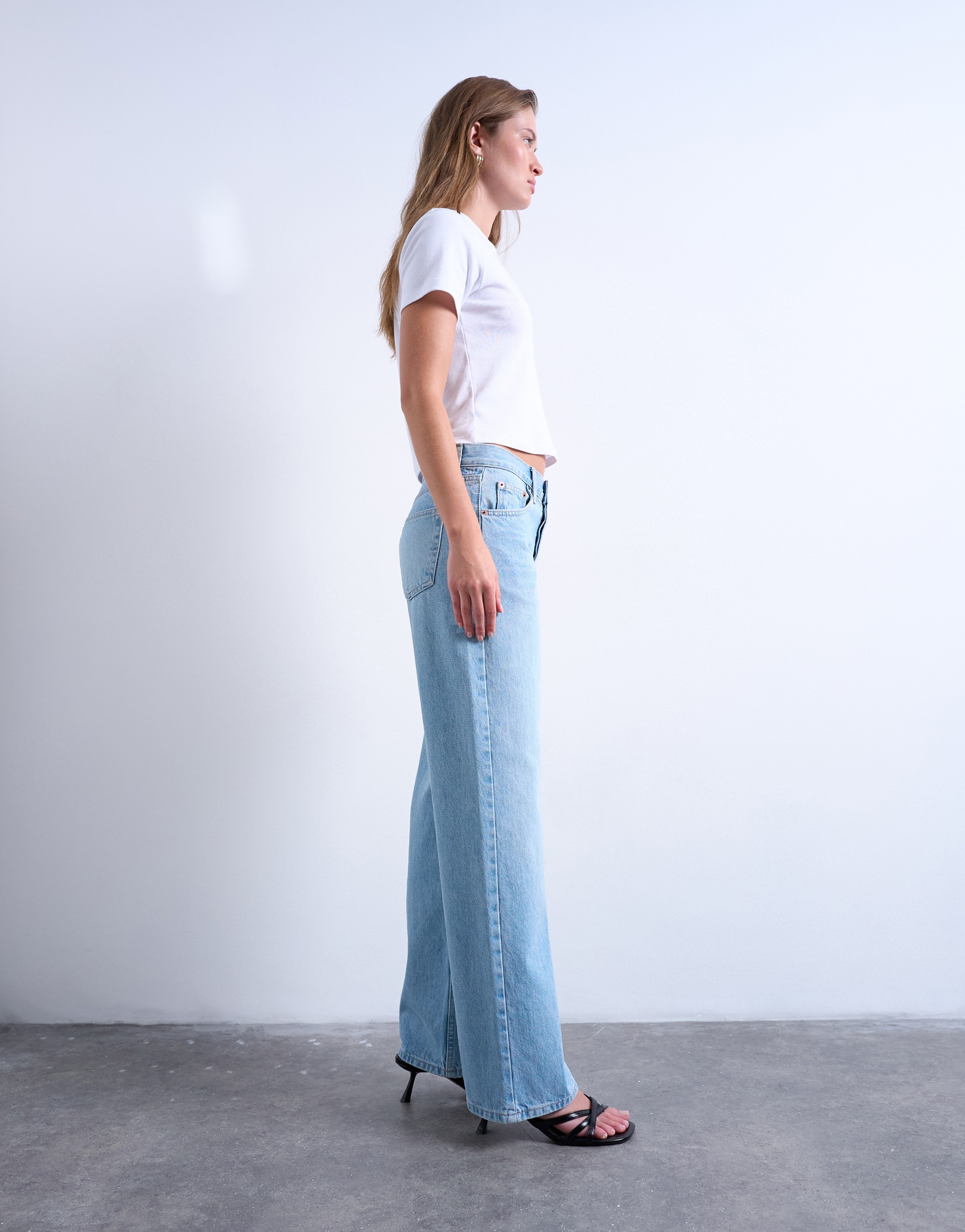 TOPSHOP Weite Jeans »TSEMBER LR WIDE DNM JEANS LB NOOS« Baumwolle, relaxed fit