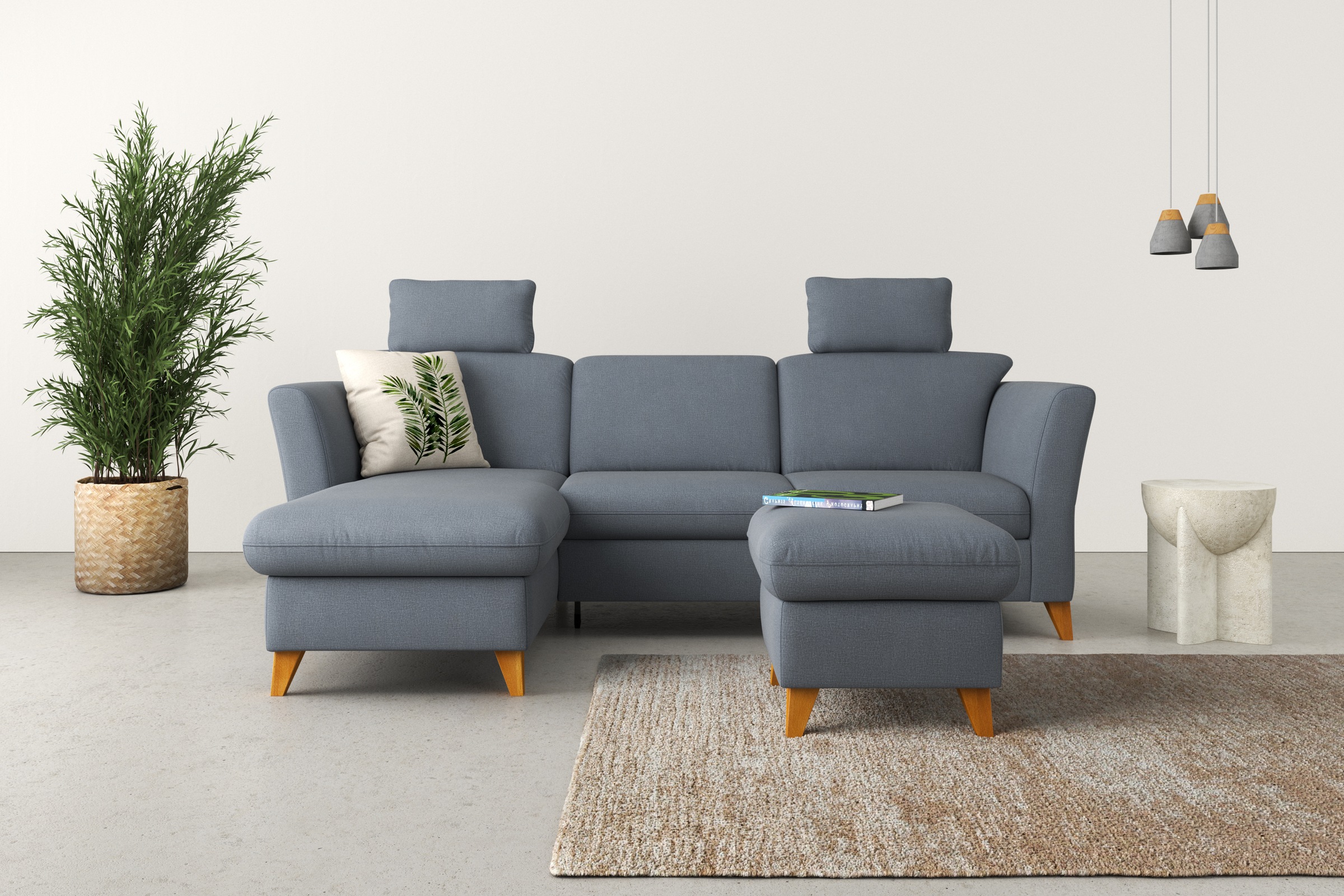 Home affaire Ecksofa »Trelleborg L-Form«, Federkern-Polsterung, wahlweise mit Bettfunktion und Bettkasten