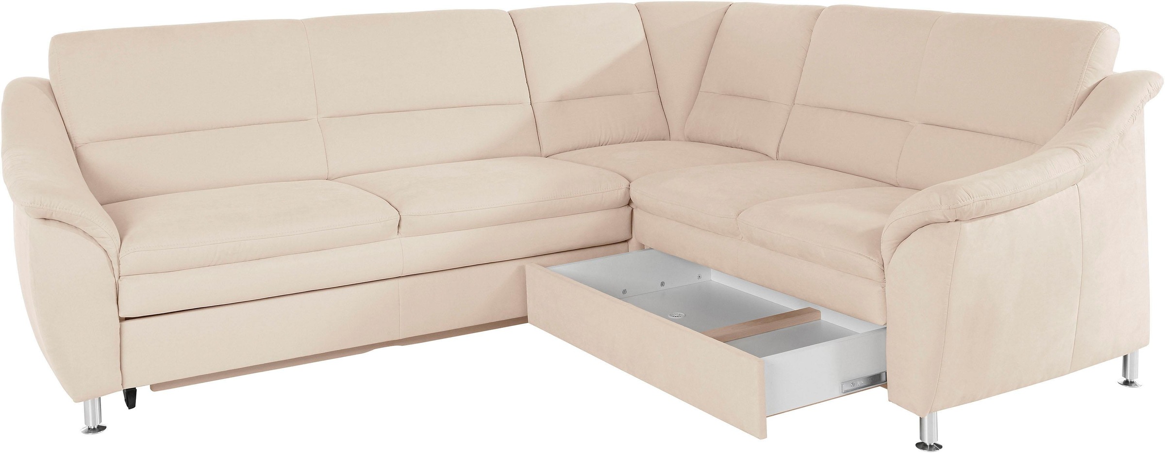 Places of Style Ecksofa »Cardoso L-Form«, Federkern, wahlweise mit Bett, Schubkasten, teilweise Relaxfunktion