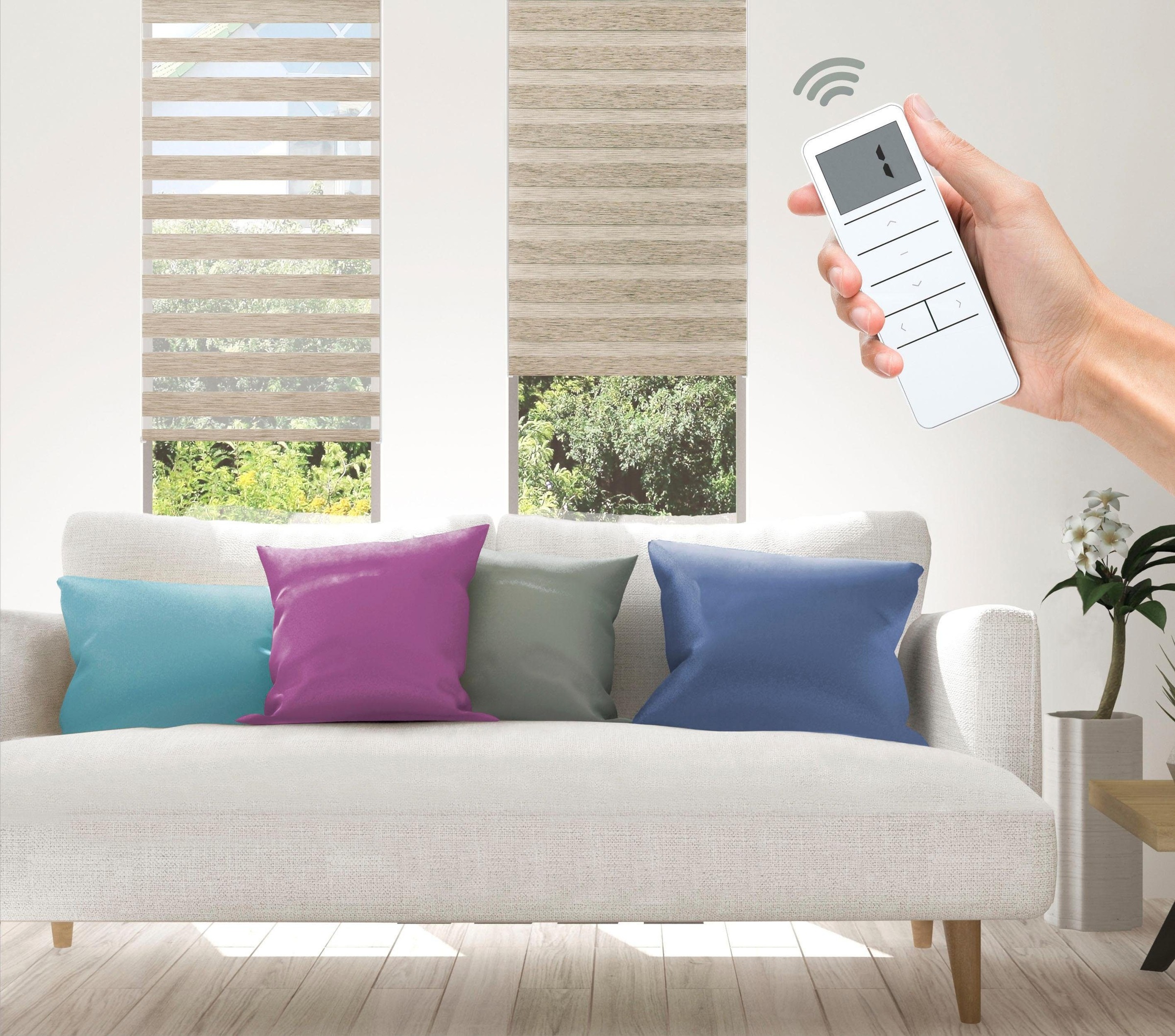 Good Life Elektrisches Rollo »Wood - SMART HOME«, Lichtschutz, ohne Bohren, günstig online kaufen