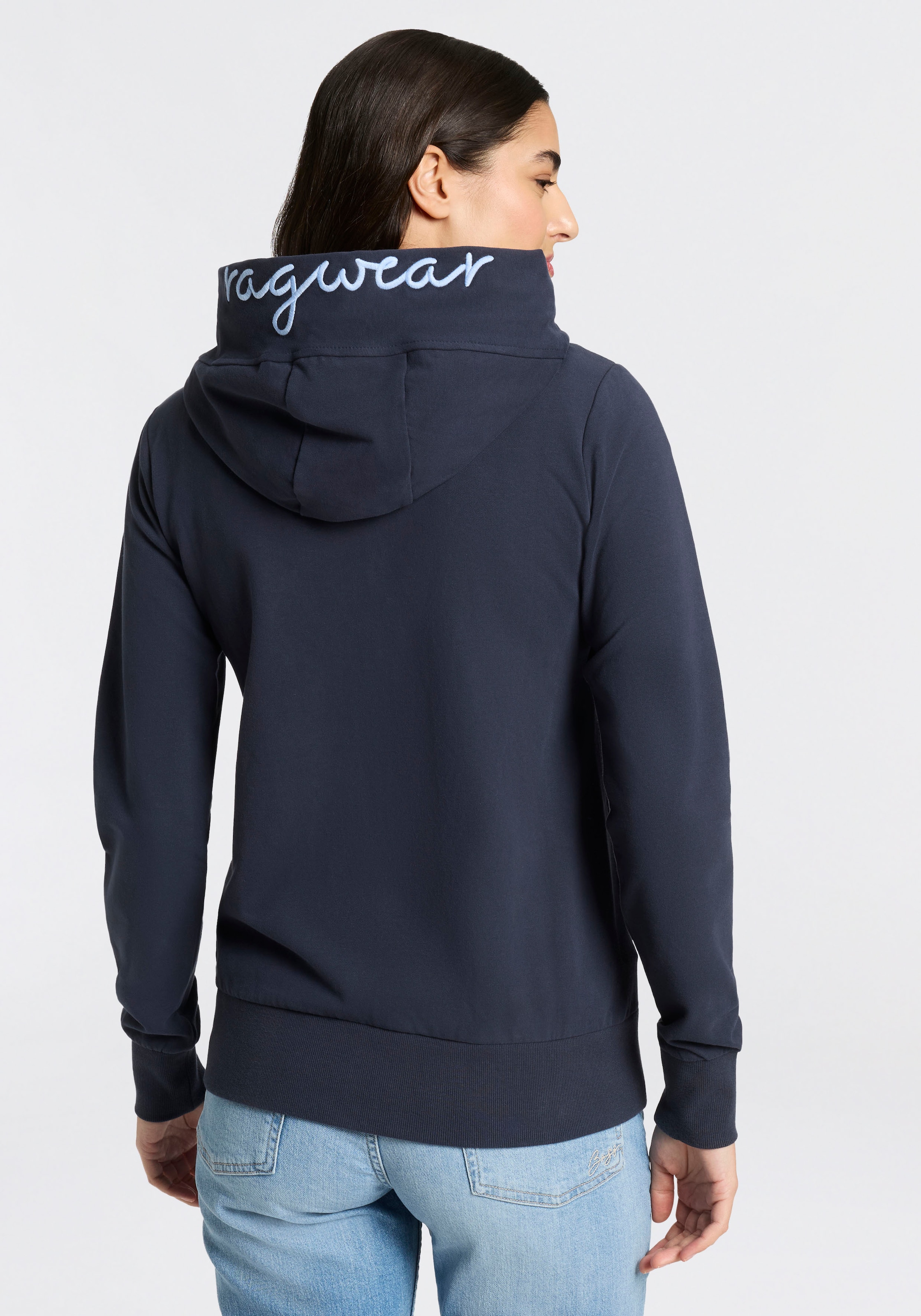 Ragwear Kapuzensweatjacke »NESKIA ZIP B O« mit hochgeschnittener Kapuze mit Kordel