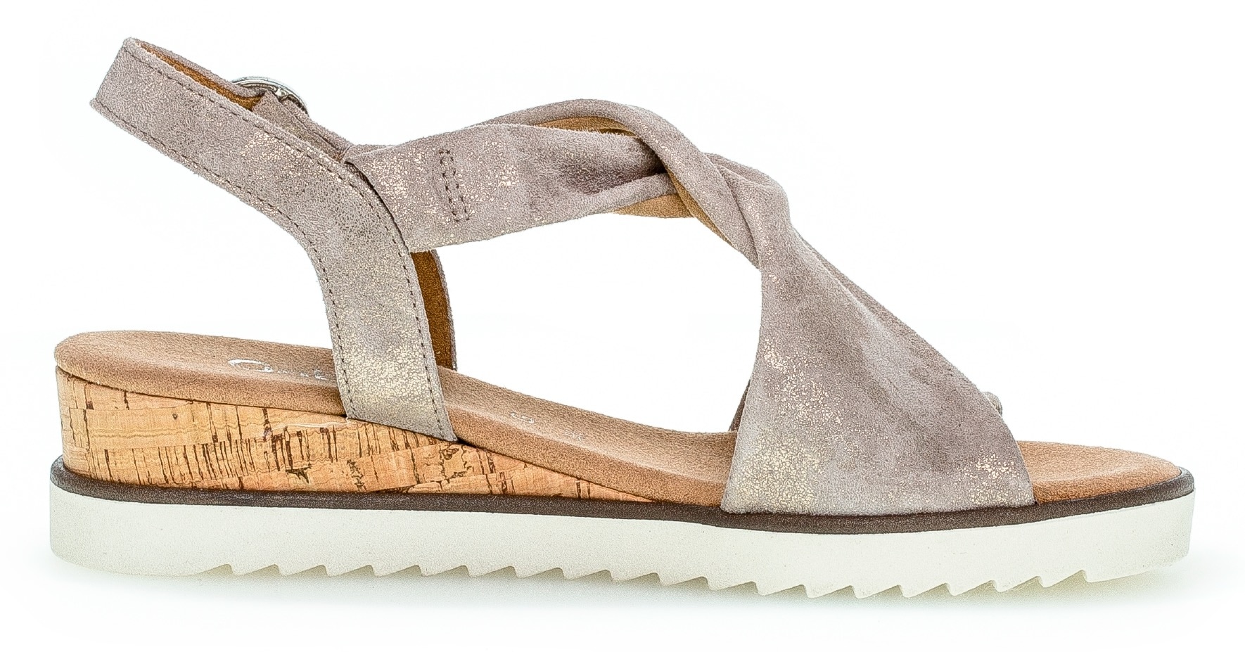 Gabor Keilsandalette »GENUA«, Sommerschuh, Sandale, Keilabsatz, mit Metallic-Effekt