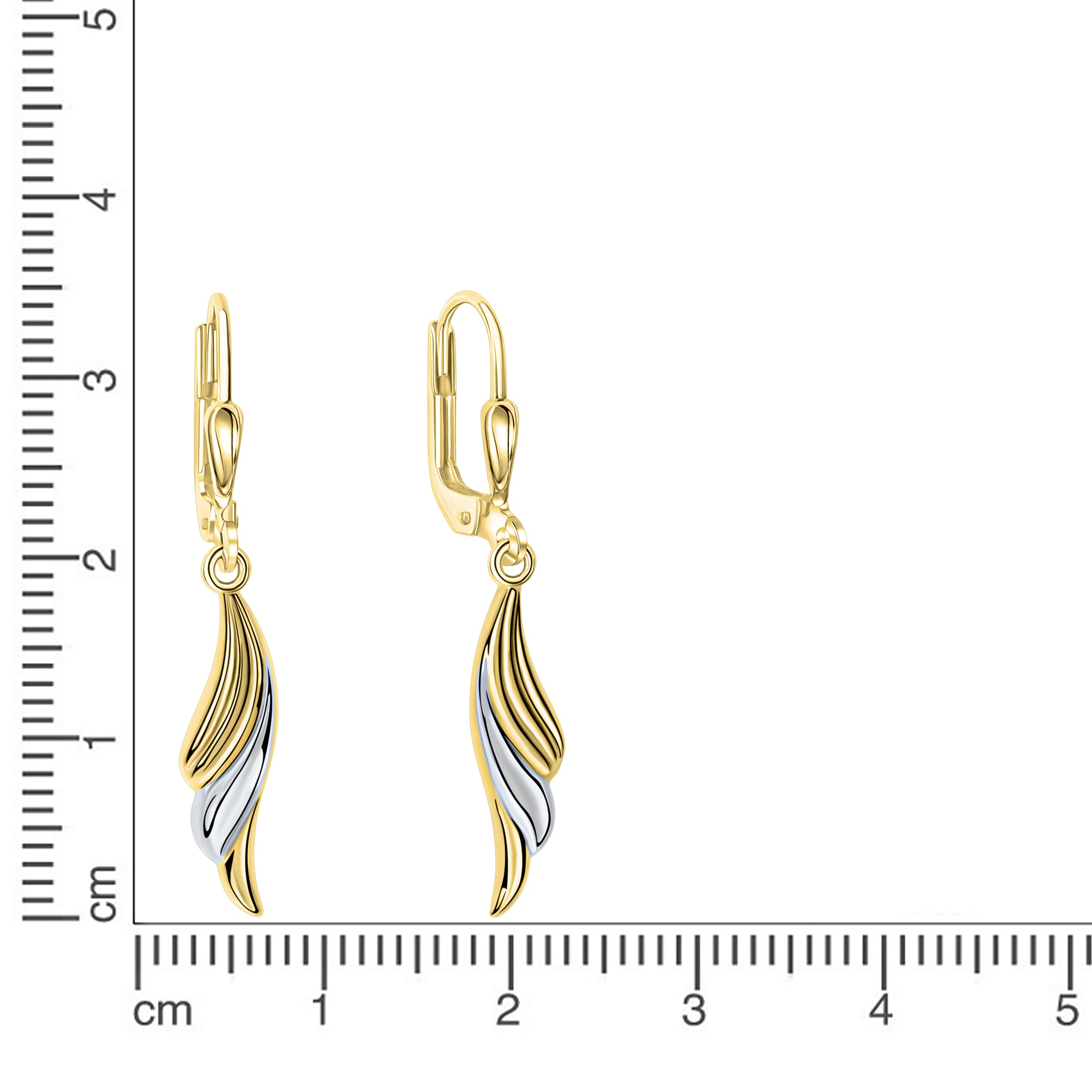 Vivance Paar Ohrhänger »333/- Gelbgold bicolor«