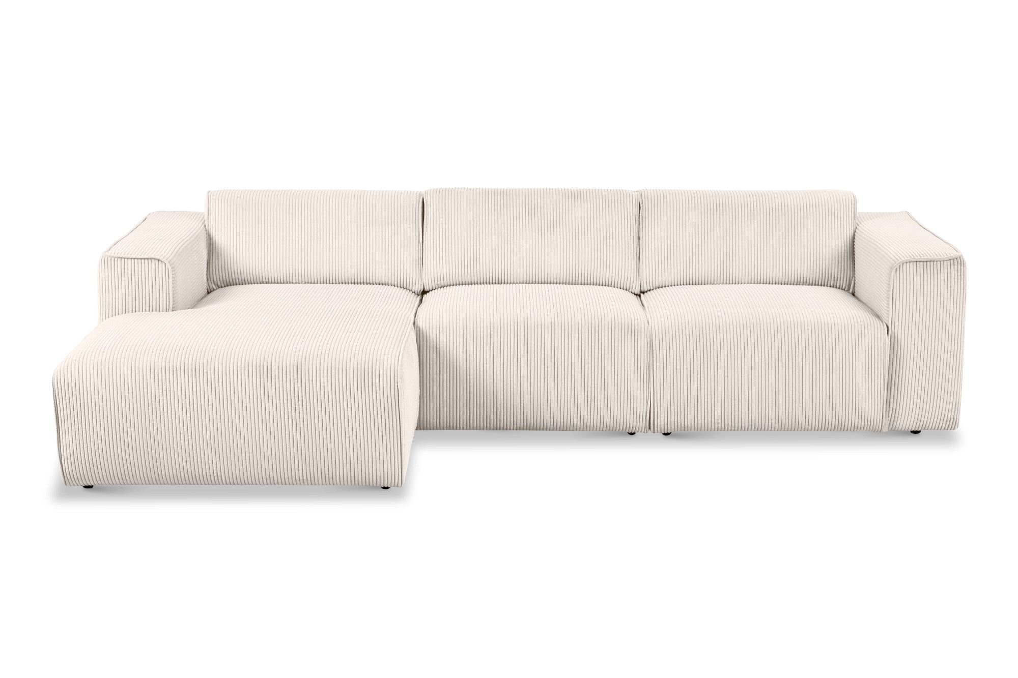 Home affaire Ecksofa »Noord mit Kedernaht, Breite 281 cm, L-Form« Cord, Str günstig online kaufen