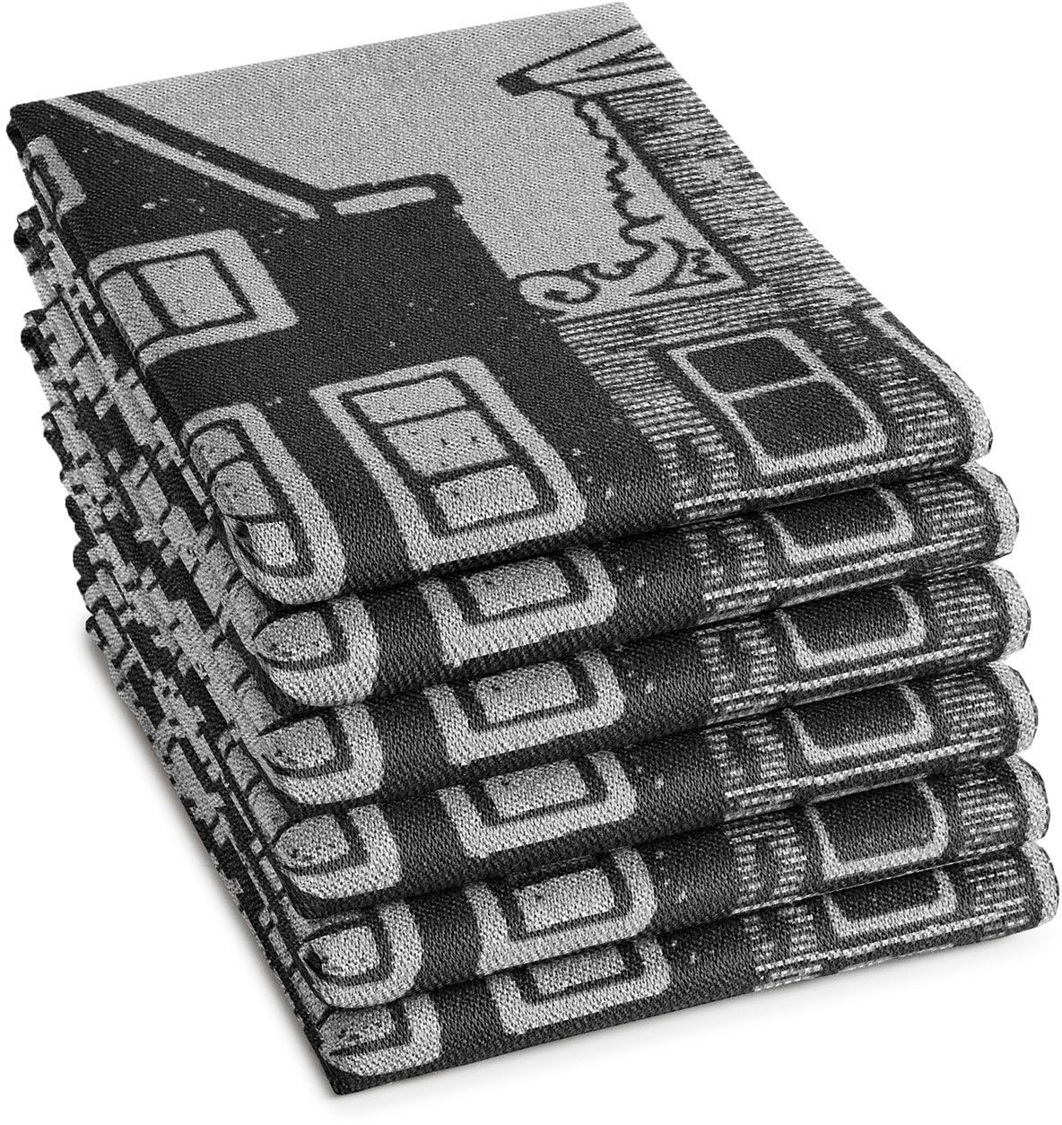 DDDDD Geschirrtuch »Canal«, (Set, 6 tlg.), Jacquard-Gewebe, 60 x 65 cm