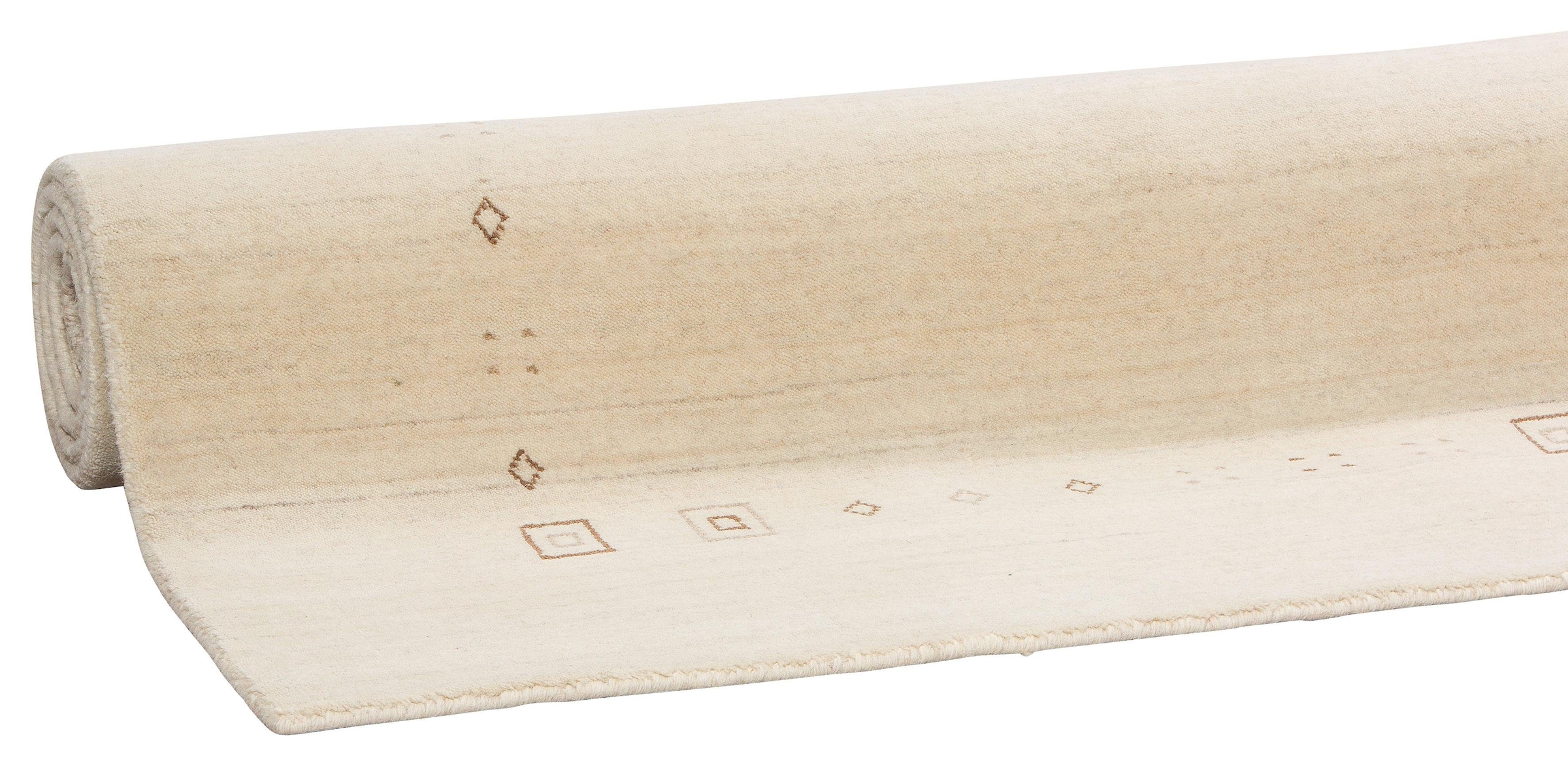 OTTO home Wollteppich »Felia« rechteckig 12 mm Höhe reine Wolle, handgewebt, mit Bordüre