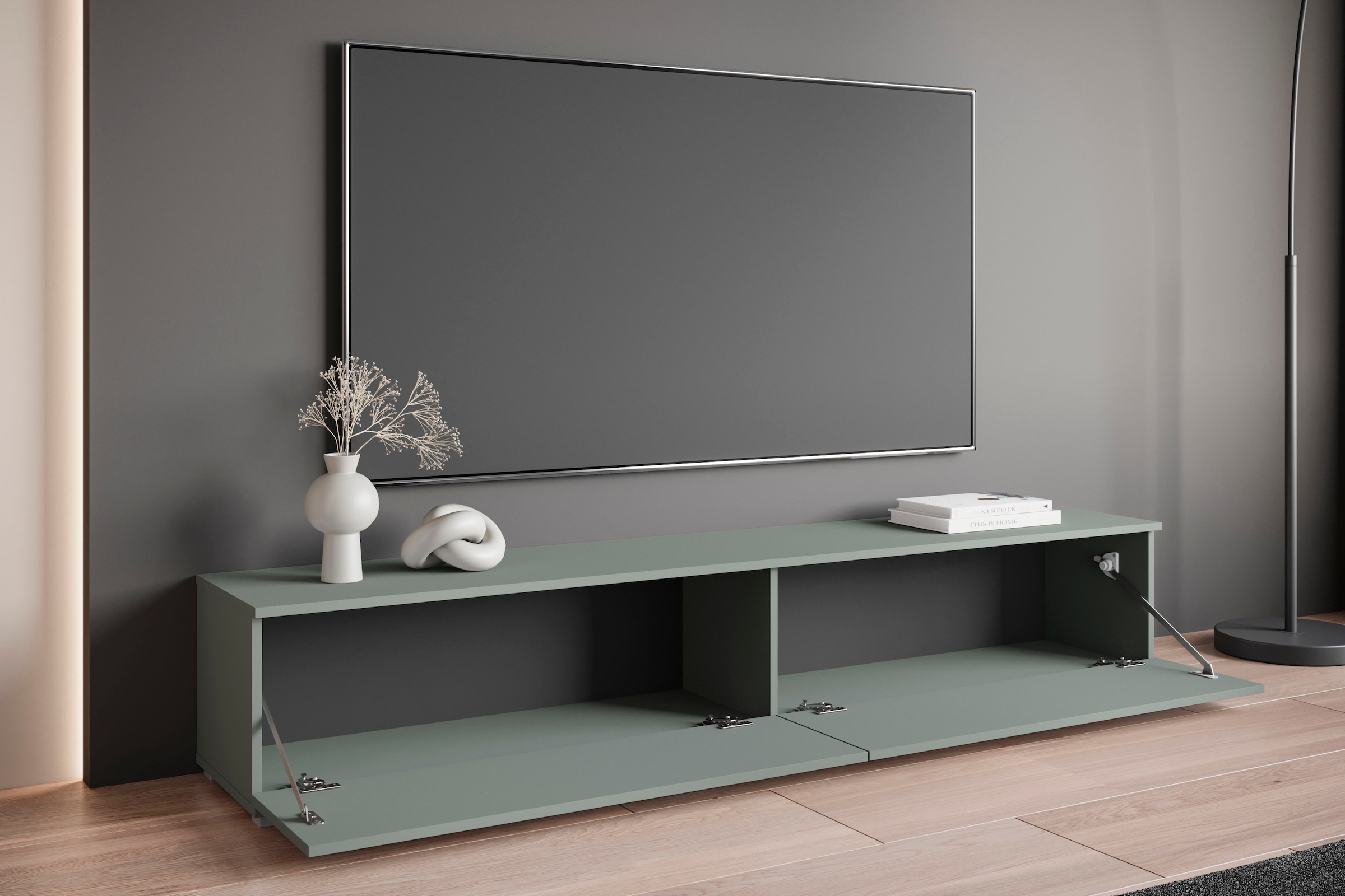 OTTO home Lowboard »Kenia« 1 Stk. tlg. 2 Klappen – flexibel hängend oder stehend montierbar