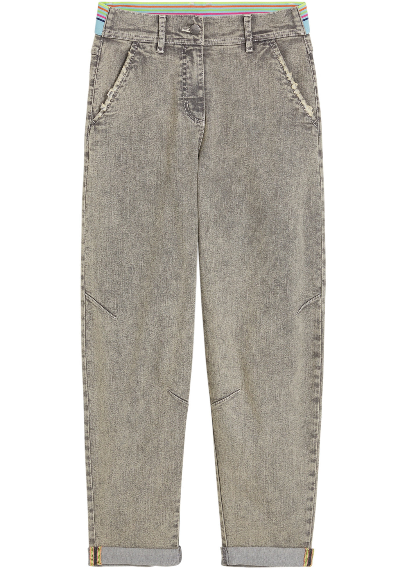 bonprix Boyfriend-Jeans weites Bein, Loose Fit, mit bequemem Gummi am hinteren Bund