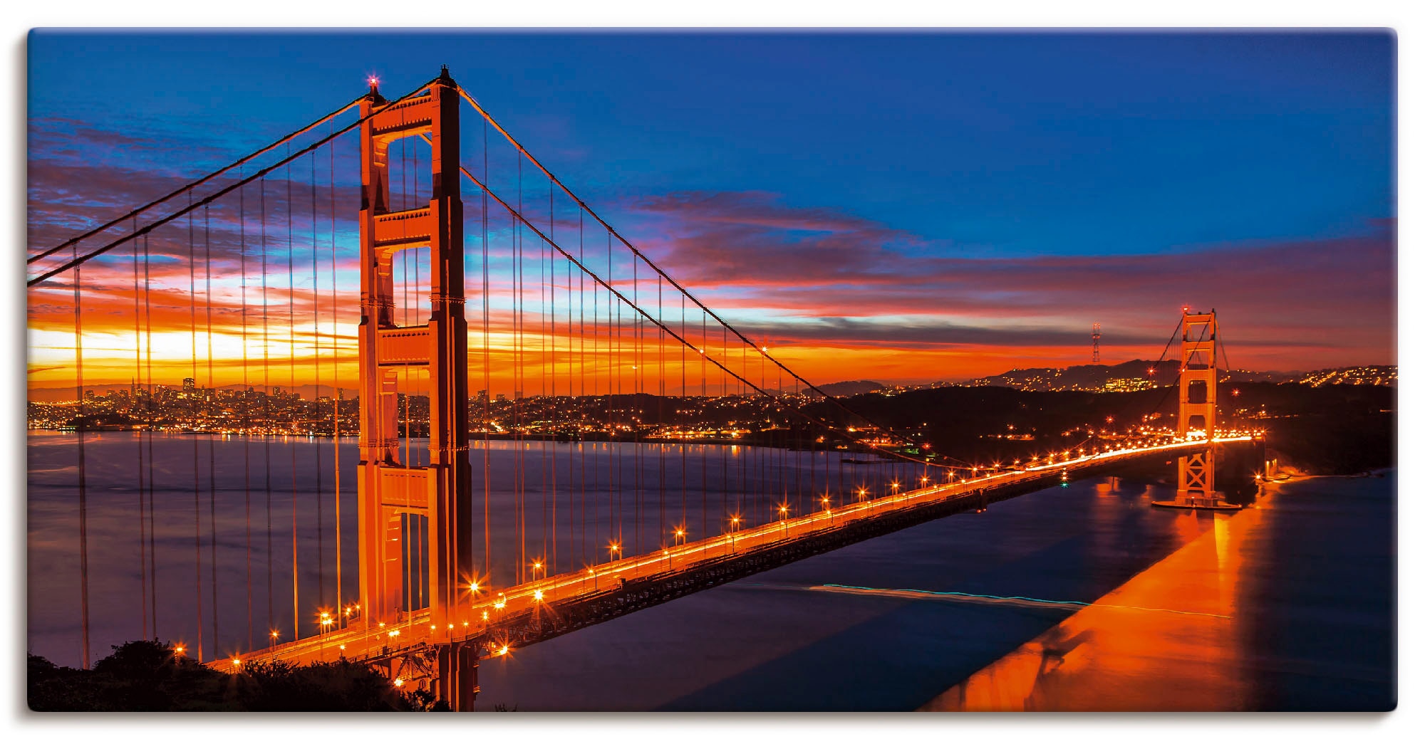 Artland Wandbild "The Golden Gate Bridge am frühen Morgen", Brücken, (1 St. günstig online kaufen