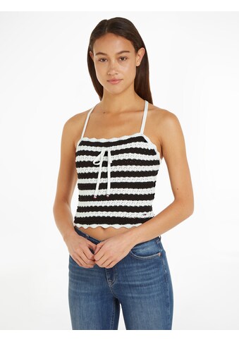 Spaghettitop »TJW CROCHET STRIPE TOP«