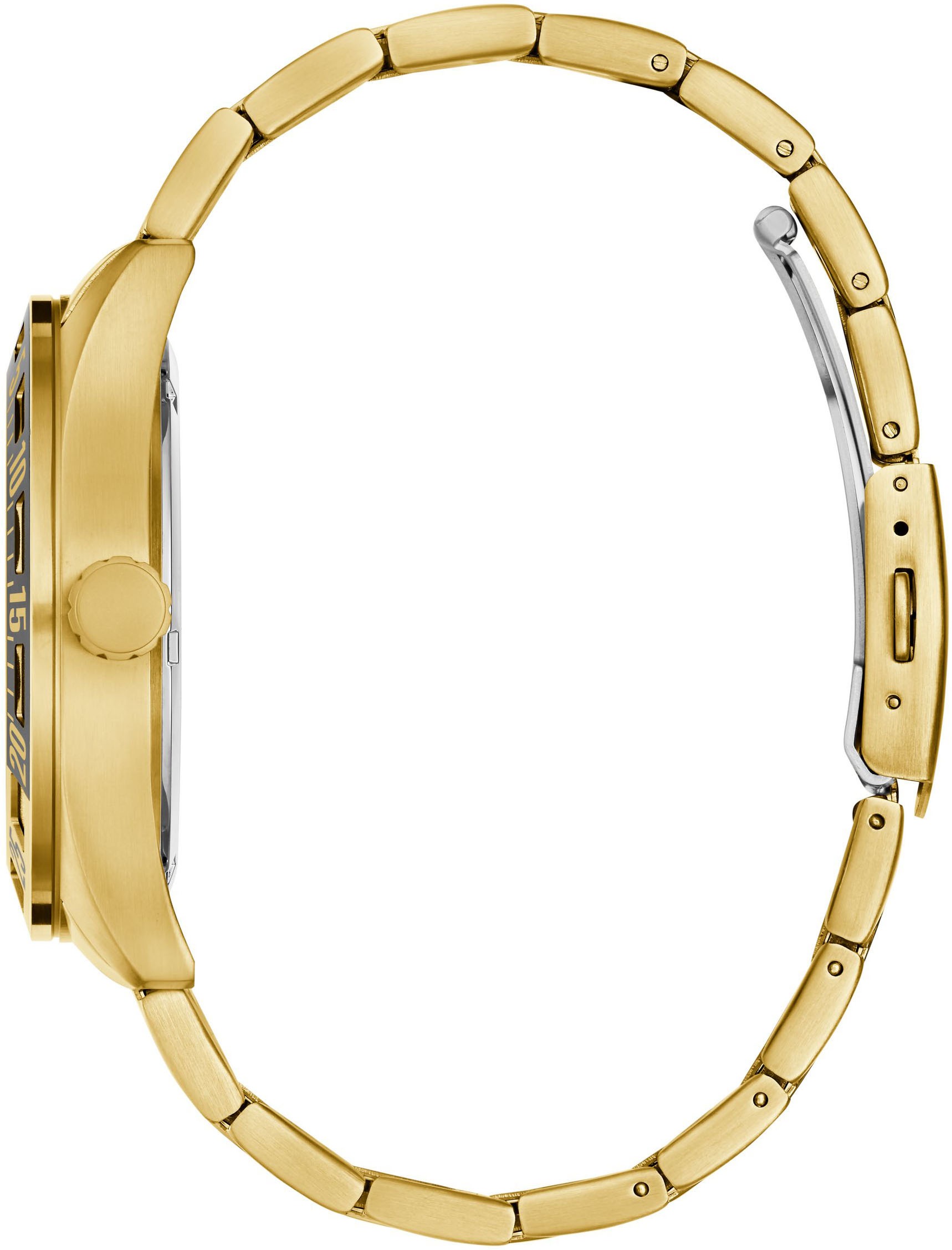 Guess Multifunktionsuhr »LETTERMAN«, Quarzuhr, Armbanduhr, Herrenuhr, Datum, Wochentag, Edelstahlarmband