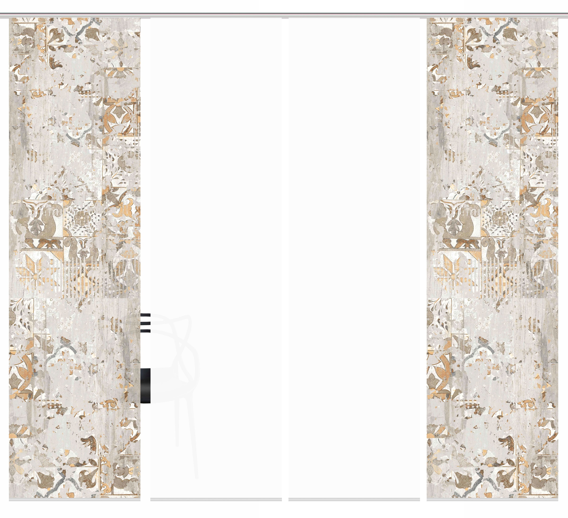 HOME WOHNIDEEN Schiebegardine »HOLNY 4er SET« Paneelwagen 4 Stk. tlg. Schie günstig online kaufen