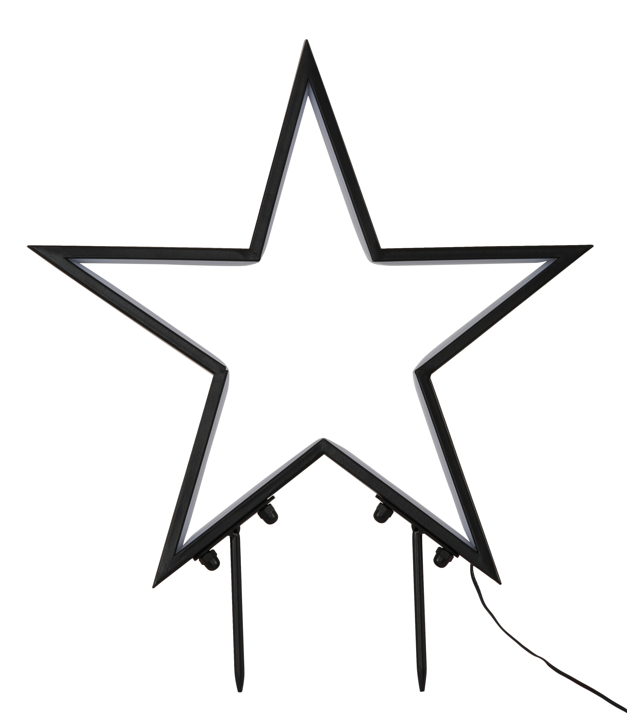 BONETTI LED Stern und 180 Metall, »Weihnachtsstern«, Weihnachtsdeko Kunststoff flammig-flammig, Raten auf bestellen aussen aus
