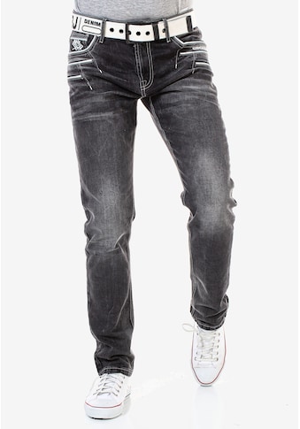 Cipo & Baxx Straight-Jeans, mit Kontrastnähten kaufen