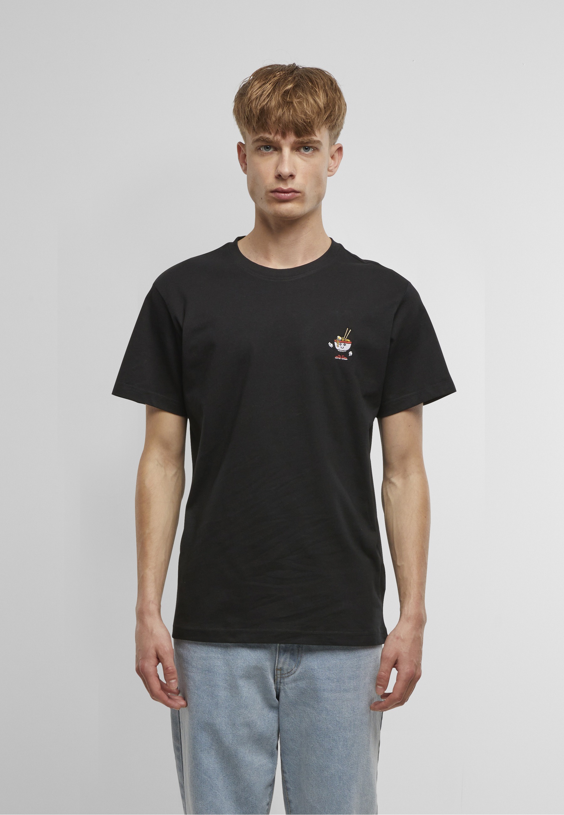 MisterTee T-Shirt »MisterTee Herren Peace Noodles Tee EMB« 1 Stk.