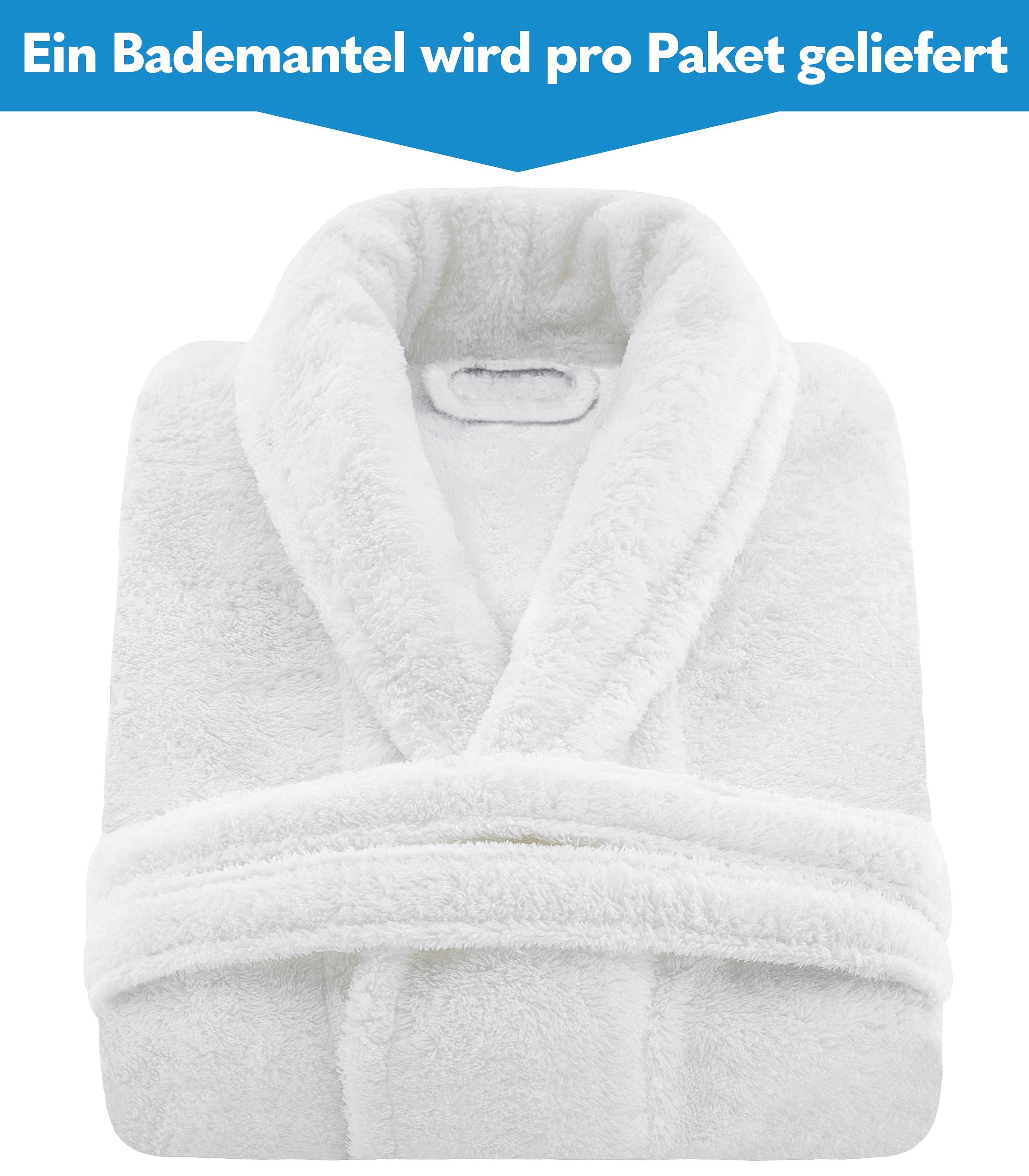 HAMMETEX Bademantel »Bademantel unisex, ultraweicher & flauschiger Fleecemantel«, (Packung), ideal für Sauna & Spa, Hotelbademantel, Morgenmantel