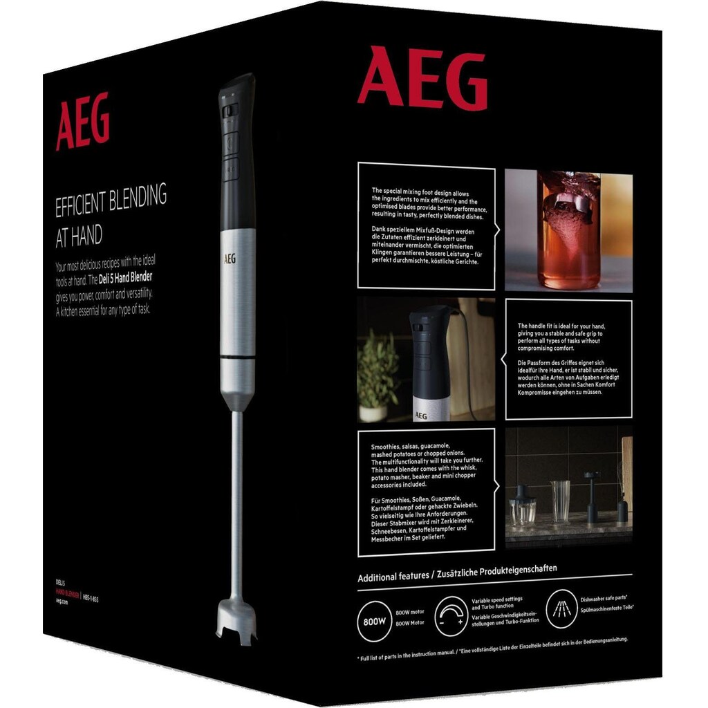 AEG Stabmixer »DELI 5 HB5-1-8SS«, 800 W