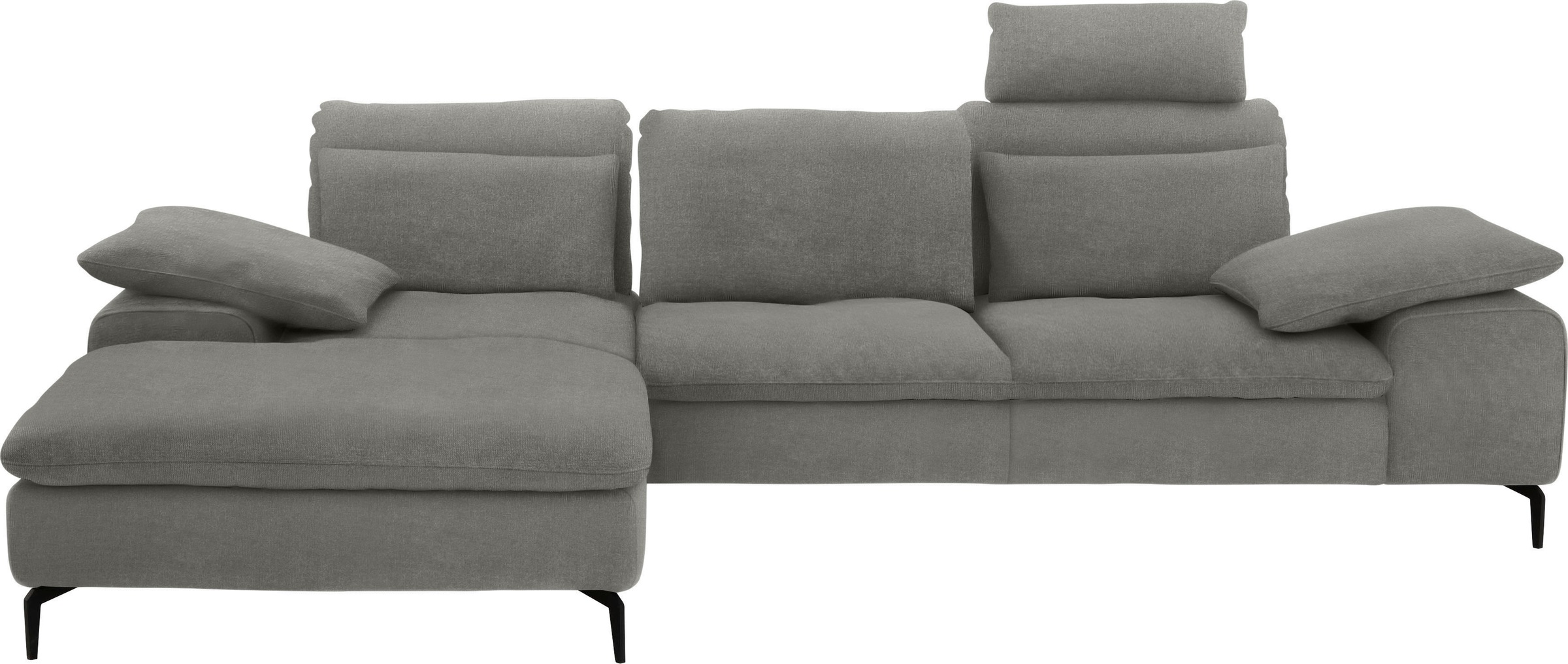 W.SCHILLIG Ecksofa »valentinoo, Designsofa, bequem, elegant und zeitlos, L-Form«, (Set), inklusive Hocker, mit Sitztiefenverstellung, Breite 299 cm