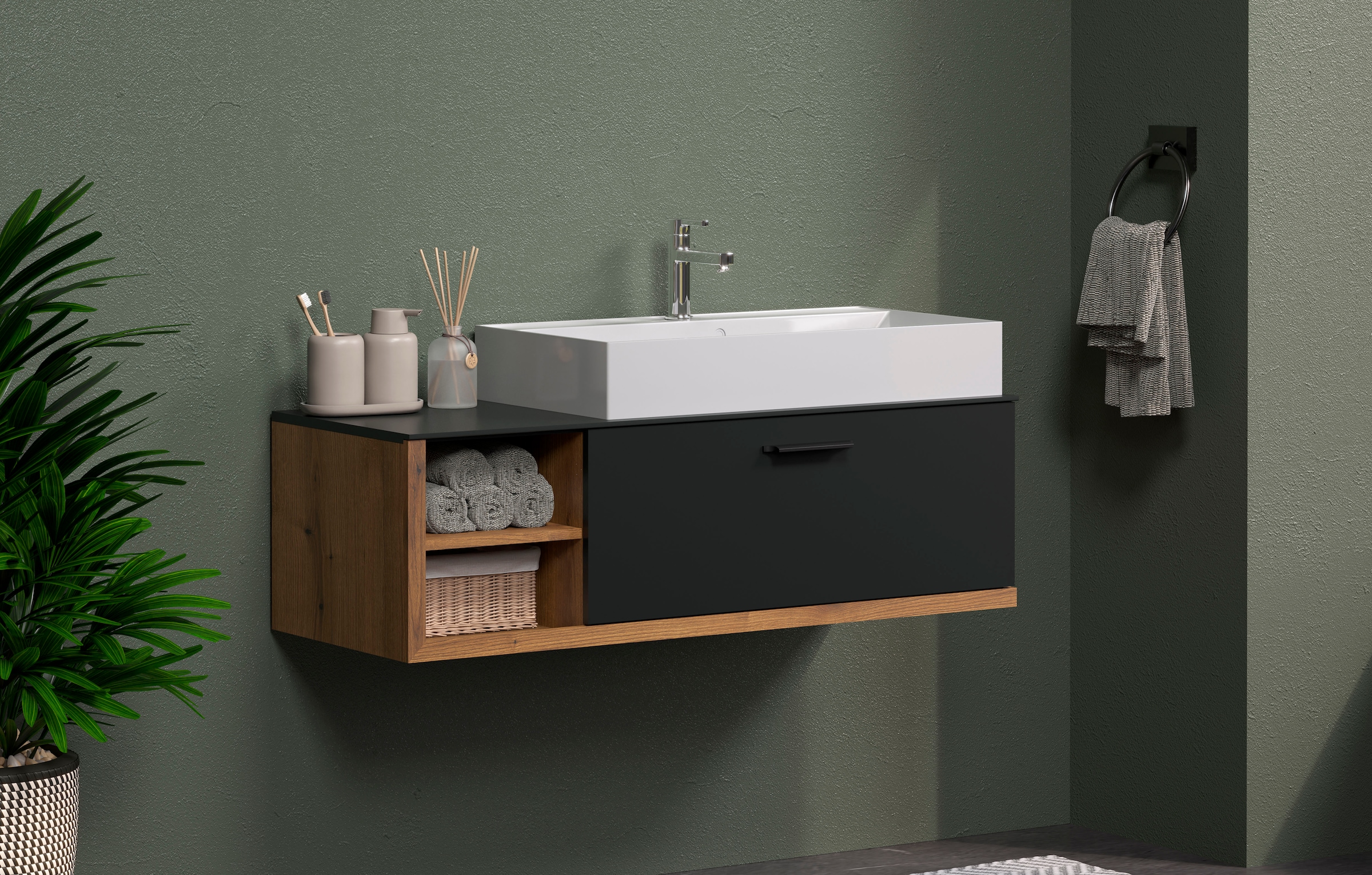 INOSIGN Waschtisch »Premont«, Eleganter Waschbeckenunterschrank mit 80 cm Waschbecken - Softclose