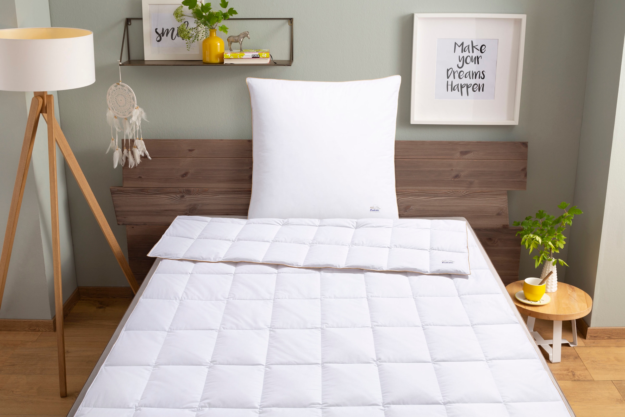 Balette Daunenbettdecke + Kopfkissen »140 Jahre Balette, in 5 Wärmeklassen, Made in Germany, Downpass« Bettwaren-Set, 135x200 oder 155x220 cm & Kissen 80x80 cm