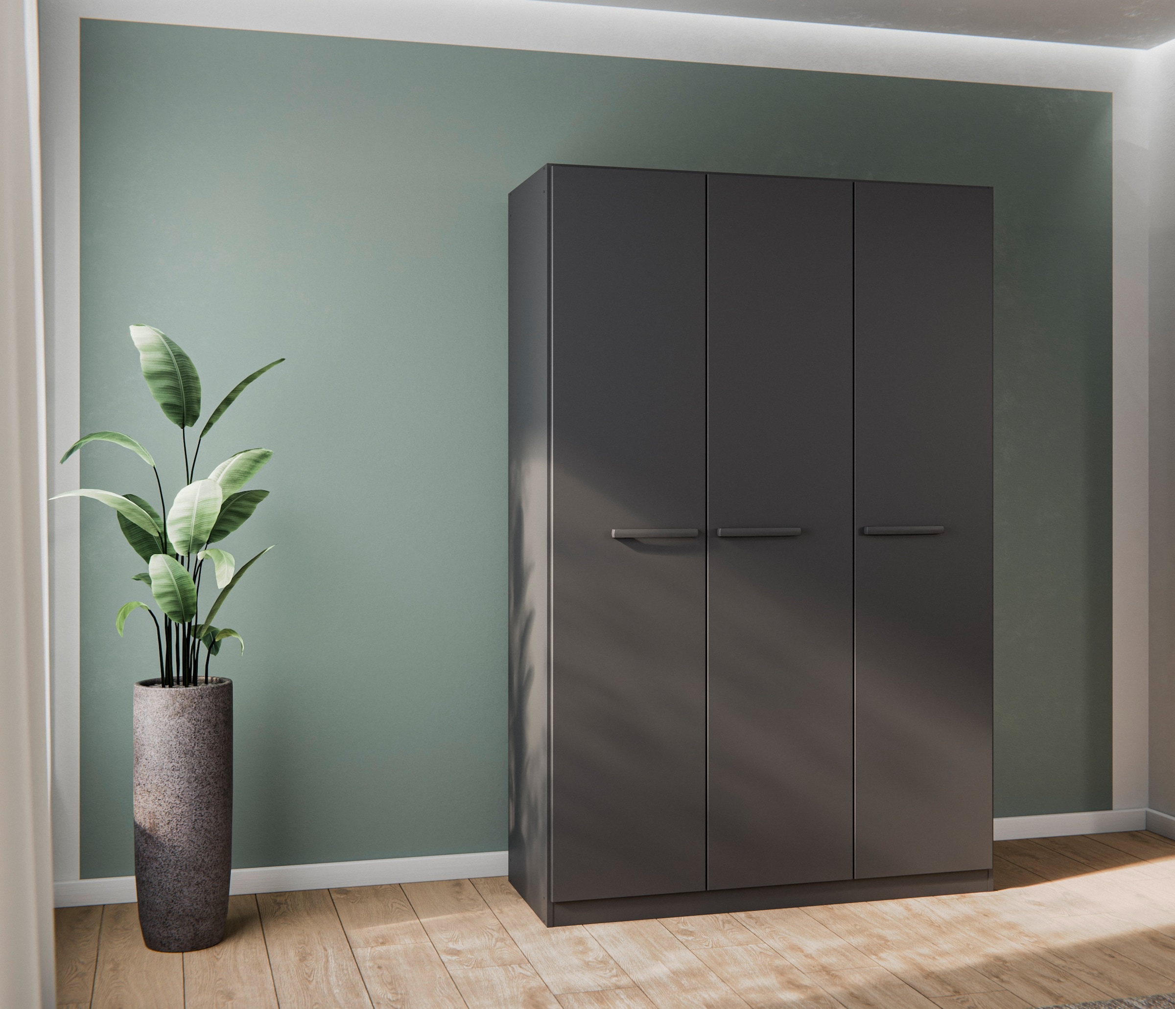 rauch Drehtürenschrank »Kleiderschrank Schrank Garderobe Garderobenschrank Stauraumwunder MODI«, optional mit Spiegel MADE IN GERMANY
