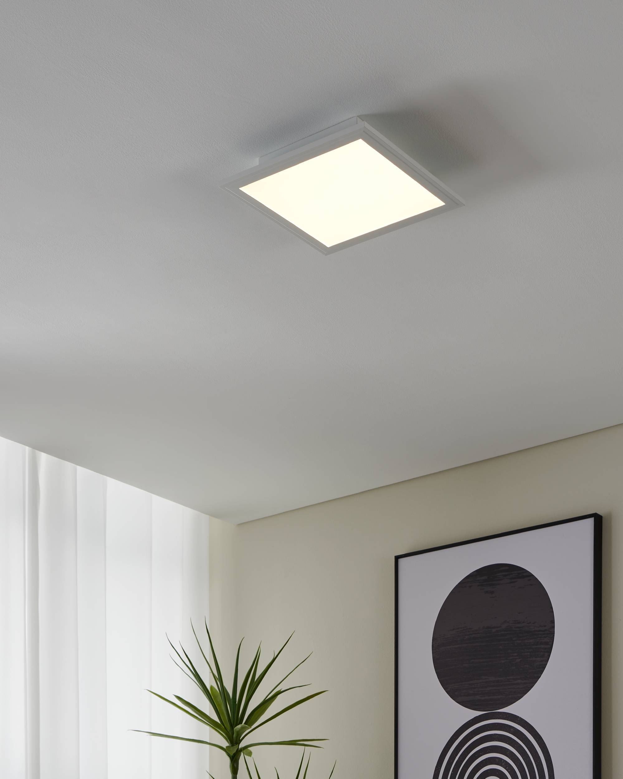 EGLO Deckenleuchte »SALOBRENA-Z« LED-Modul 1 Stk. warmweiß - kaltweiß Disco-Modus, App/Sprachsteuerung Alexa,‎30x30x5cm, exkl. Fernbedienung