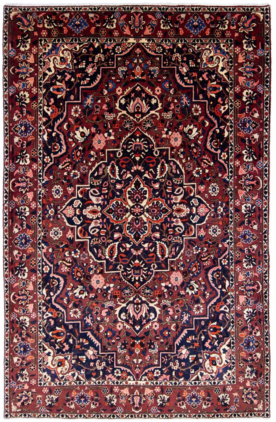 morgenland Wollteppich »Bachtiar Durchgemustert Blu scuro 320 x 207 cm«, re günstig online kaufen