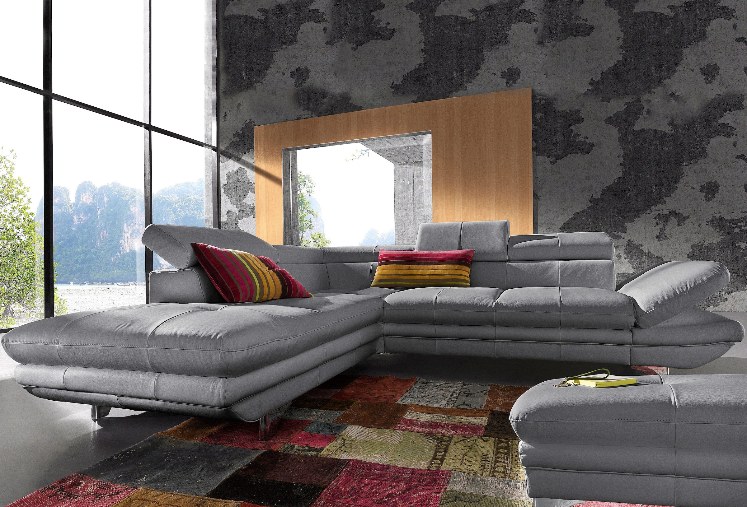 COTTA Ecksofa »Enterprise L-Form«, mit Kopf- und Armteilverstellung, wahlweise mit Bettfunktion