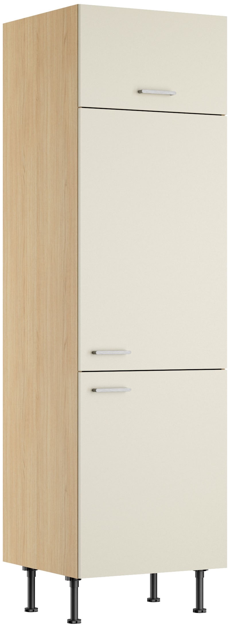 KOCHSTATION Kühlumbauschrank »KS-Lucy« Breite 60 cm, m. 2 Türen, 1 Klappe, Soft-Close, höhenverstellbare Füße