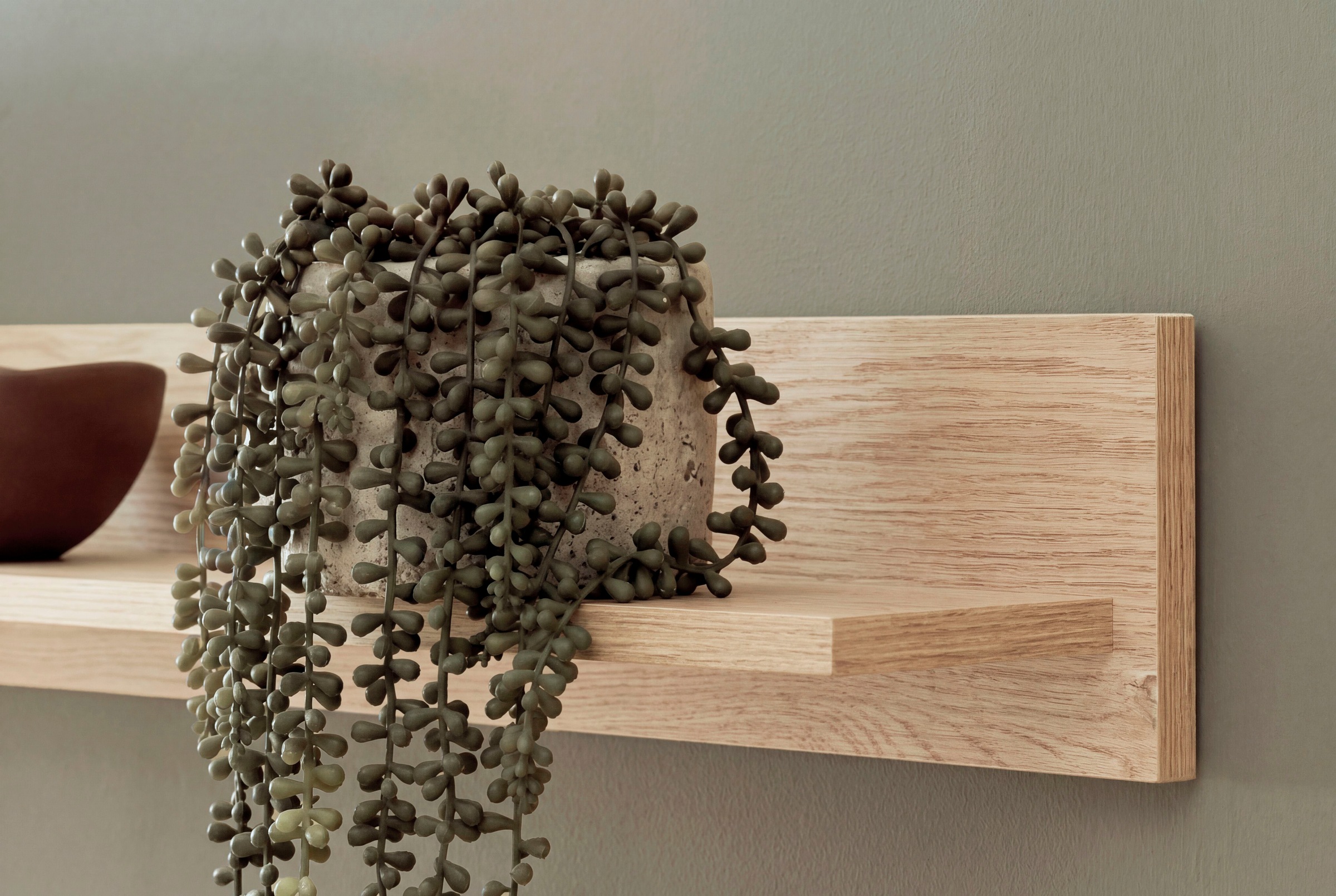 Home affaire Wandboard »Fredericia, modernes Wandregal, Wandhalter mit Ablagefläche« vielseitig einsetzbares Hängeregal, Eiche Cremona Toro, 195 cm breit