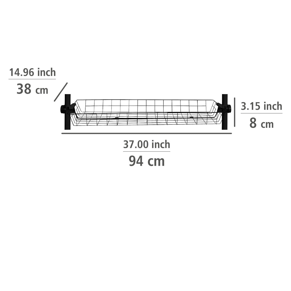 WENKO Regalelement »Herkules«, 2er Set, Passend zum Teleskop-System Herkules