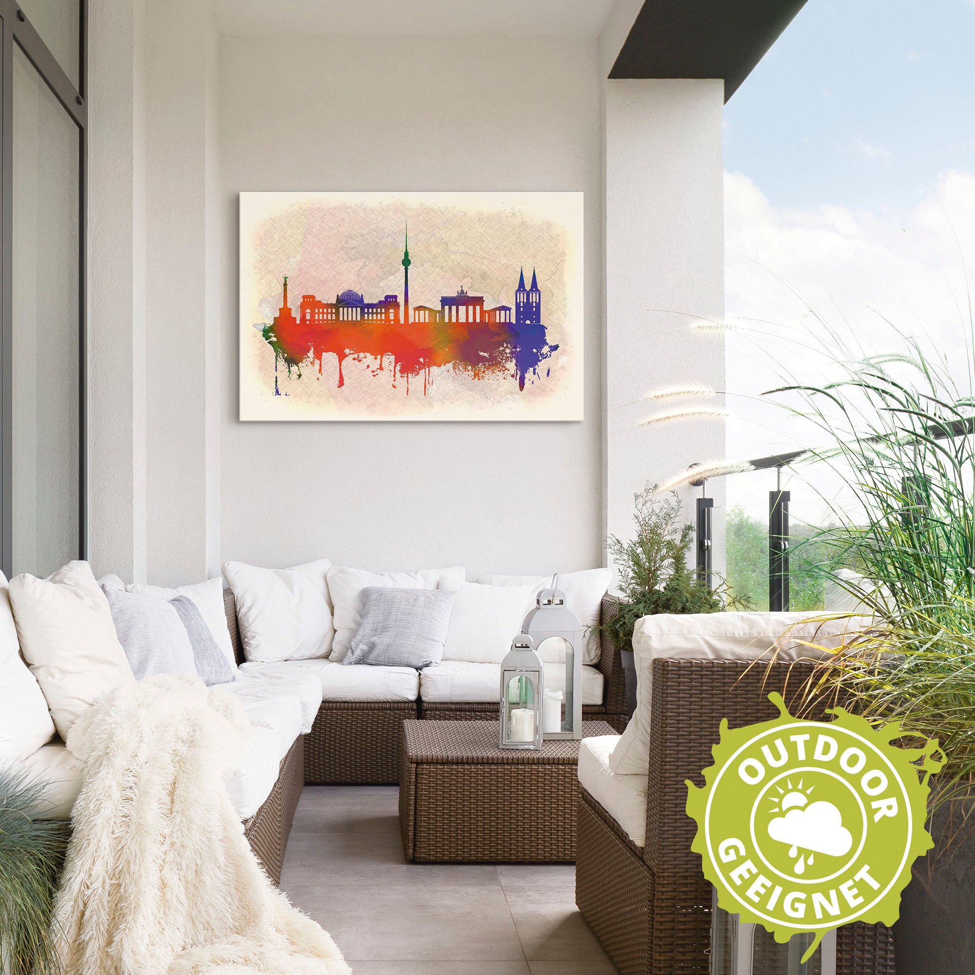 Artland Wandbild »Berlin Deutschland Skyline«, Deutschland, (1 St.), als Alubild, Leinwandbild, Wandaufkleber oder Poster in versch. Größen