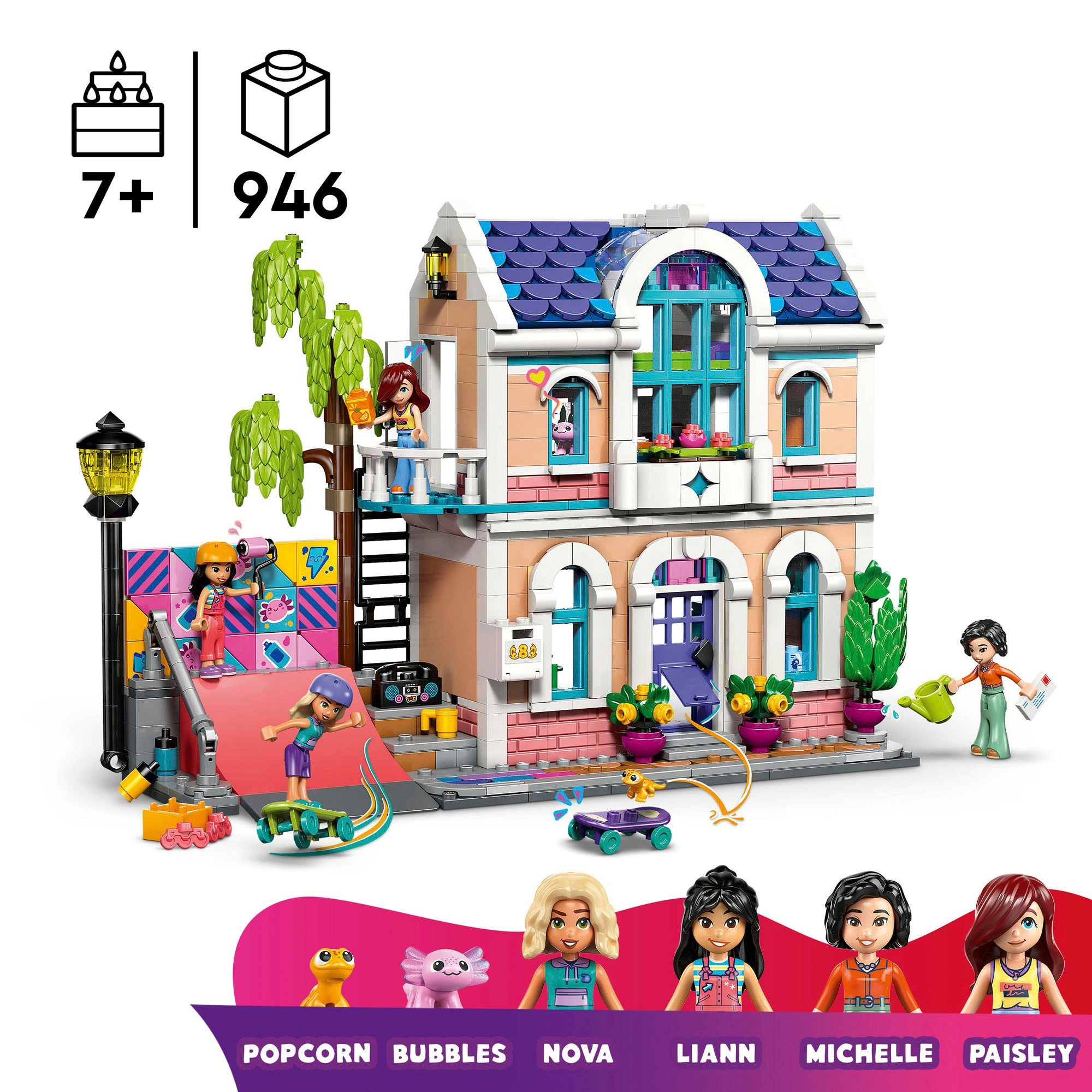 LEGO® Konstruktionsspielsteine »Lianns Familienhaus (42687), LEGO Friends« Made in Europe