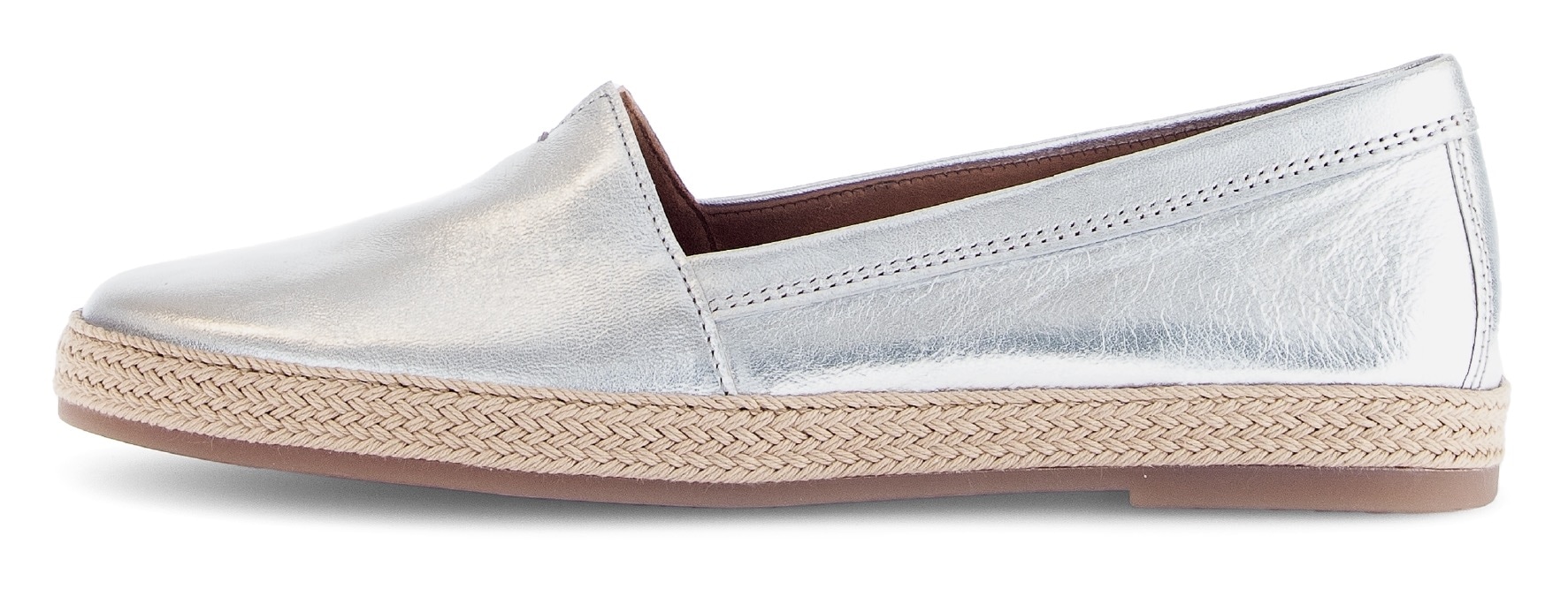 Gabor Slipper, Schlupfschuh, Bequemschuh, Flats mit jutebezogenem Plateau